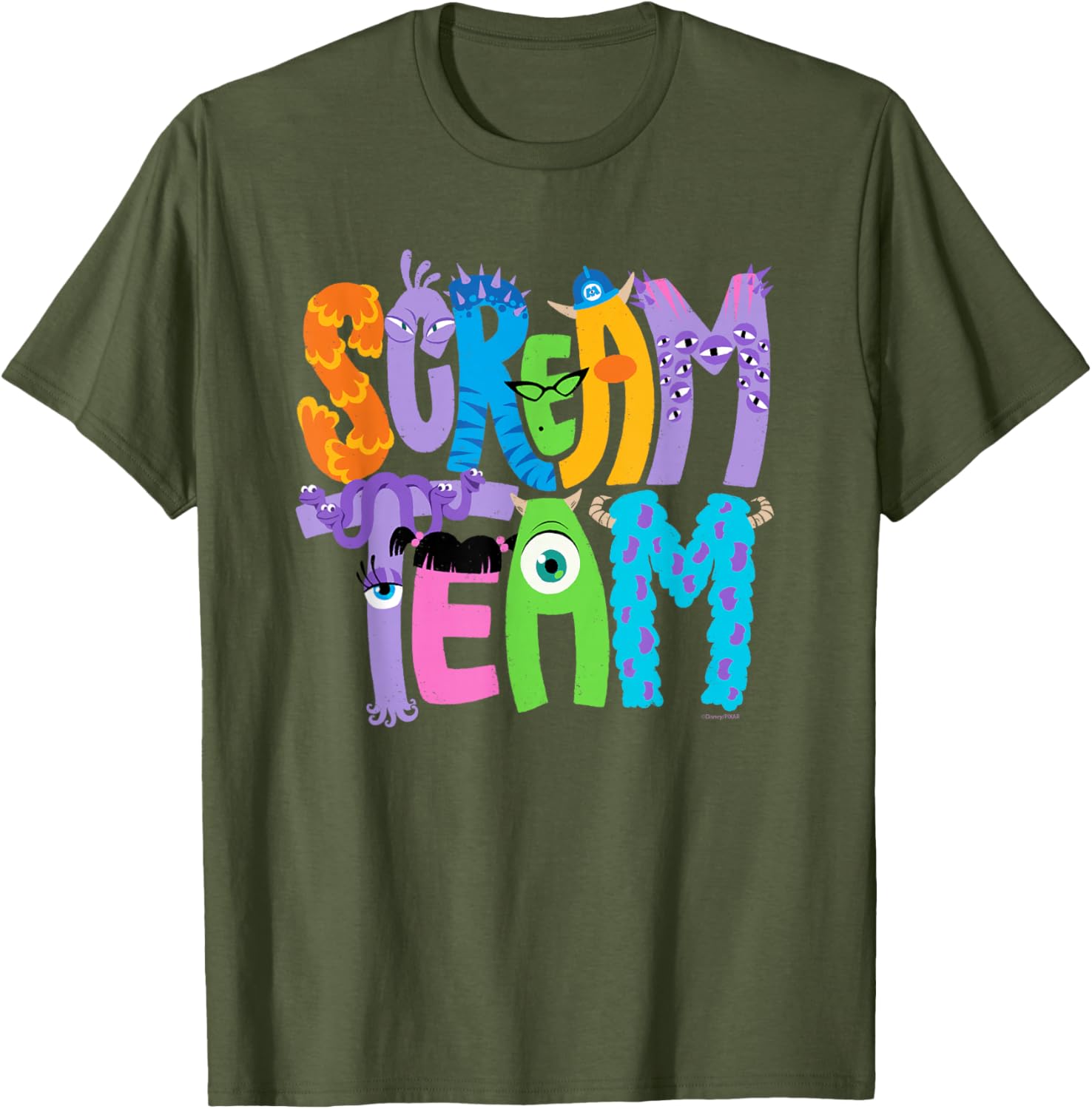 Monsters Inc Scream Team Halloween T-Shirt Fun Disney Pixar Apparel - 6