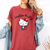 Cute Hello Kitty Retro Logo Tee Shirt for Stylish Fans - Classic Design, Perfect for Casual Wear and Nostalgic Vibes - 1