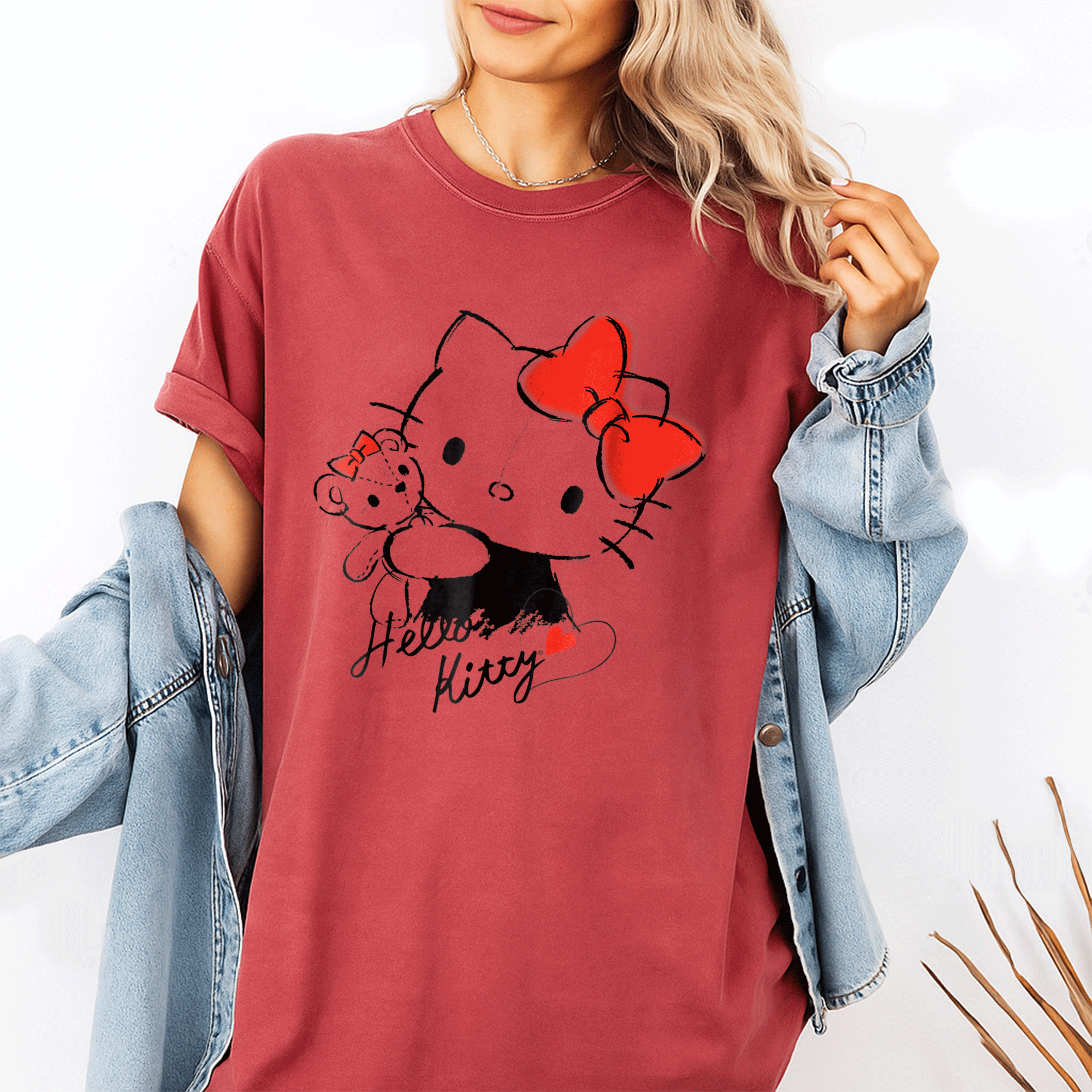 Cute Hello Kitty and Tiny Chum Graphic Tee for Kids - Adorable Characters in a Fun Design Perfect for Everyday Wear - 1