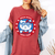 Adorable Hello Kitty Swim Team Swimmer Tee Shirt Perfect for Young Fans of Swimming and Cute Cartoon Characters - 1