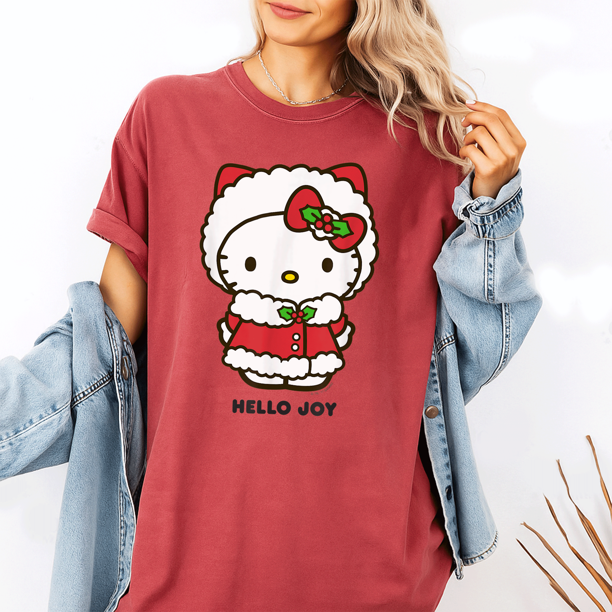 Charming Hello Kitty Holiday Tee Shirt with Joyful Design for Kids, Perfect for Festive Celebrations and Everyday Wear - 1