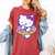Cute Hello Kitty Donut Sprinkles Floaty Summer Swimming T-Shirt for Kids - Adorable Swimwear for Fun Beach Days - 1