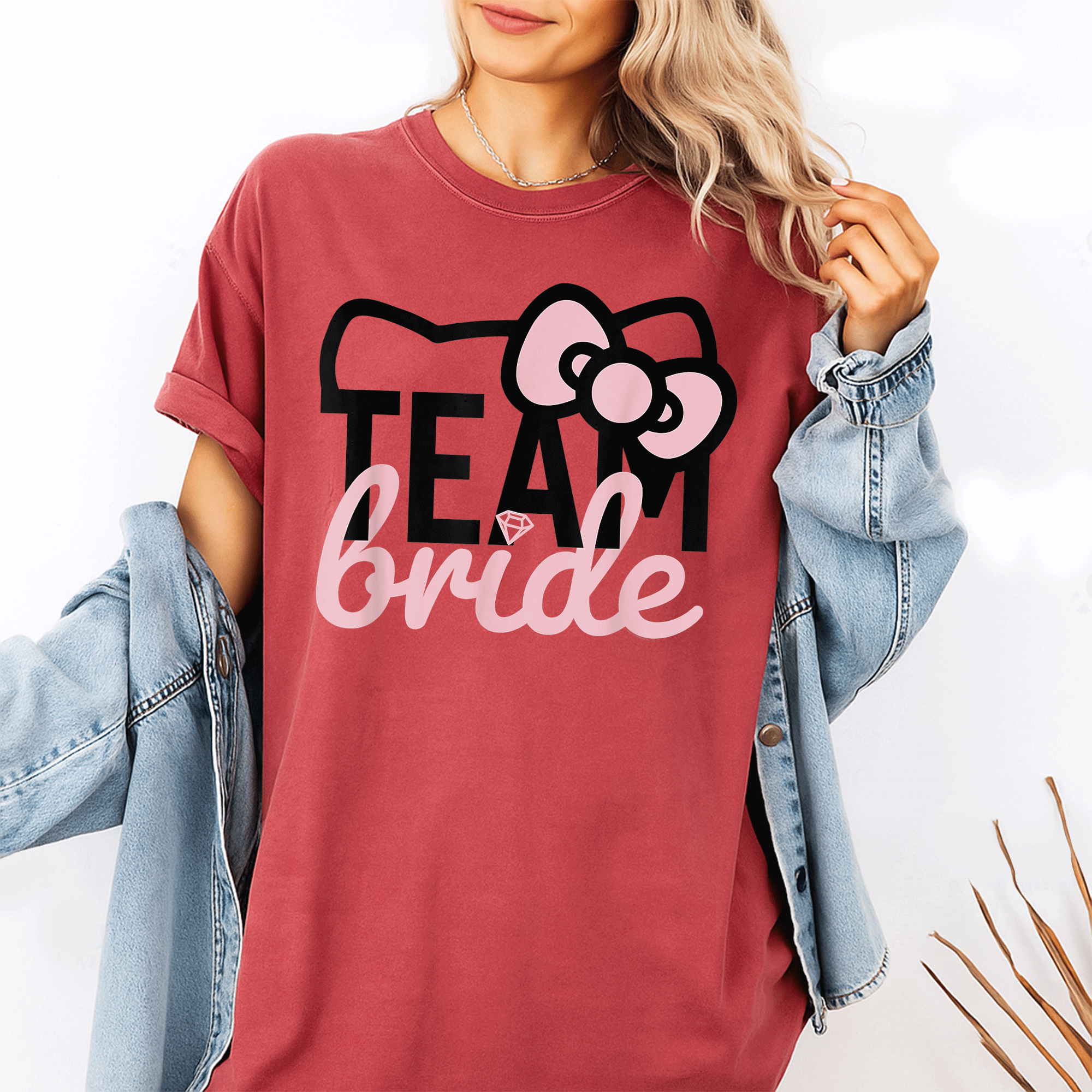 Charming Hello Kitty Team Bride T-Shirt for Bridesmaids - Perfect Bridal Party Gift for Fun Celebrations and Lasting Memories - 1