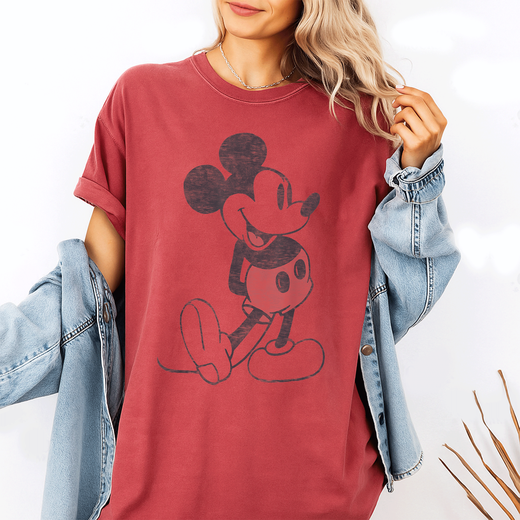 Vintage Disney Mickey Mouse Portrait T-Shirt for Fans of Mickey & Friends | Classic Disney Style Graphic Tee for Comfort and Fun - 1