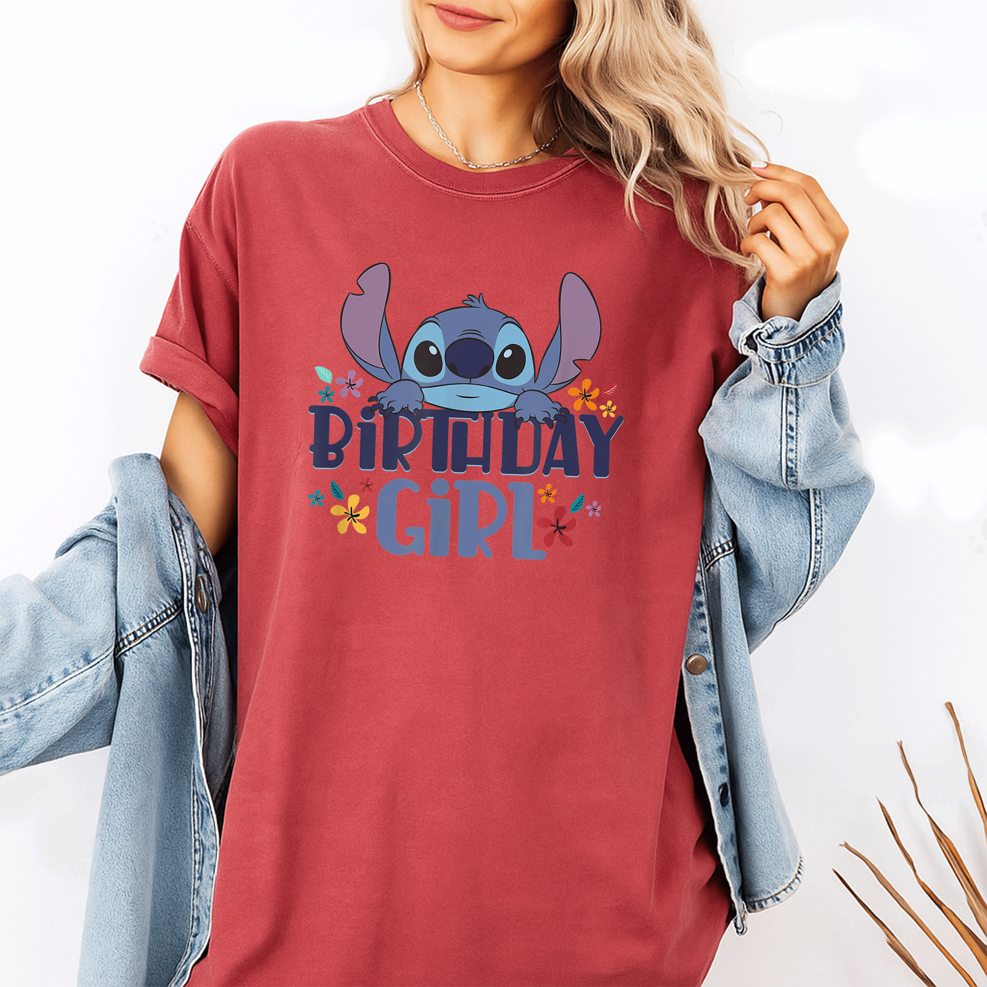 Adorable Disney Lilo & Stitch Birthday Girl T-Shirt for Kids, Perfect for Celebrating Special Birthdays in Style! - 1