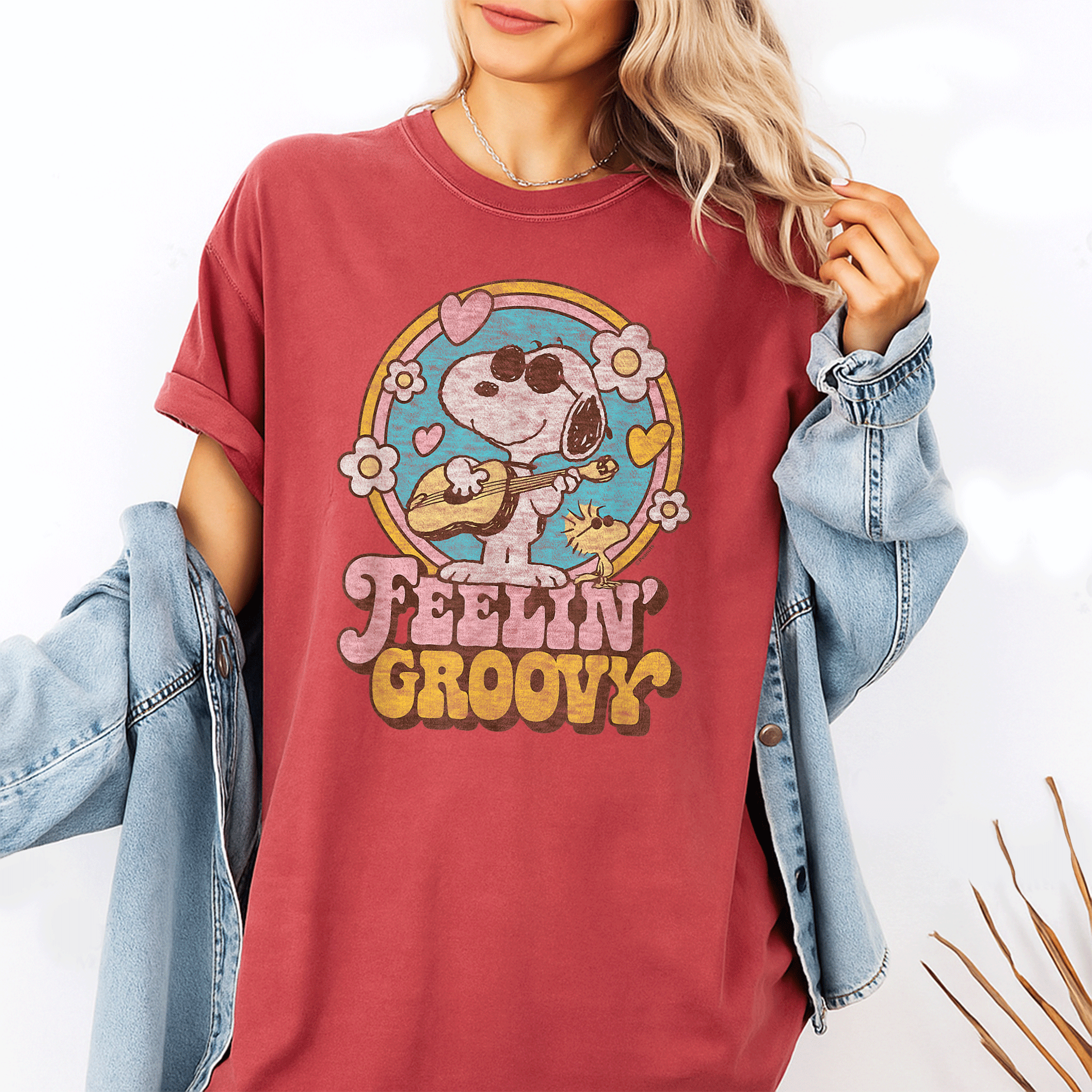 Feelin' Groovy Snoopy and Woodstock T-Shirt - Fun and Colorful Peanuts Graphic Tee for Comfortable Casual Style - 1