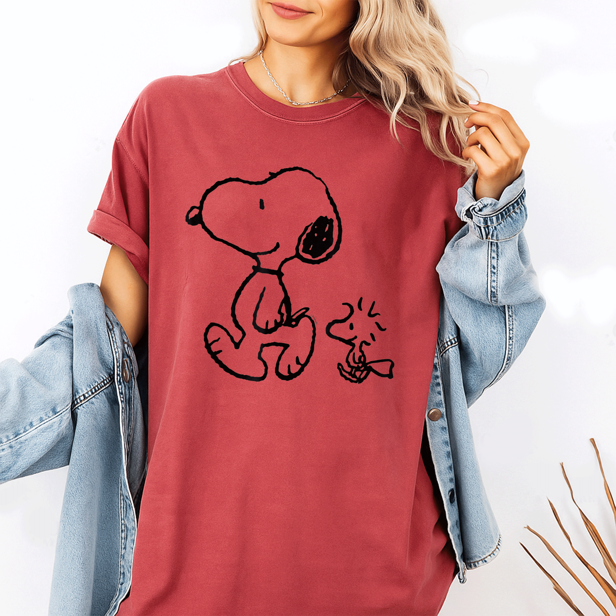 Snoopy and Woodstock Walk T-Shirt - Fun Peanuts Graphic Tee for Fans of Classic Cartoon Characters and Supporters of Friendship - 1