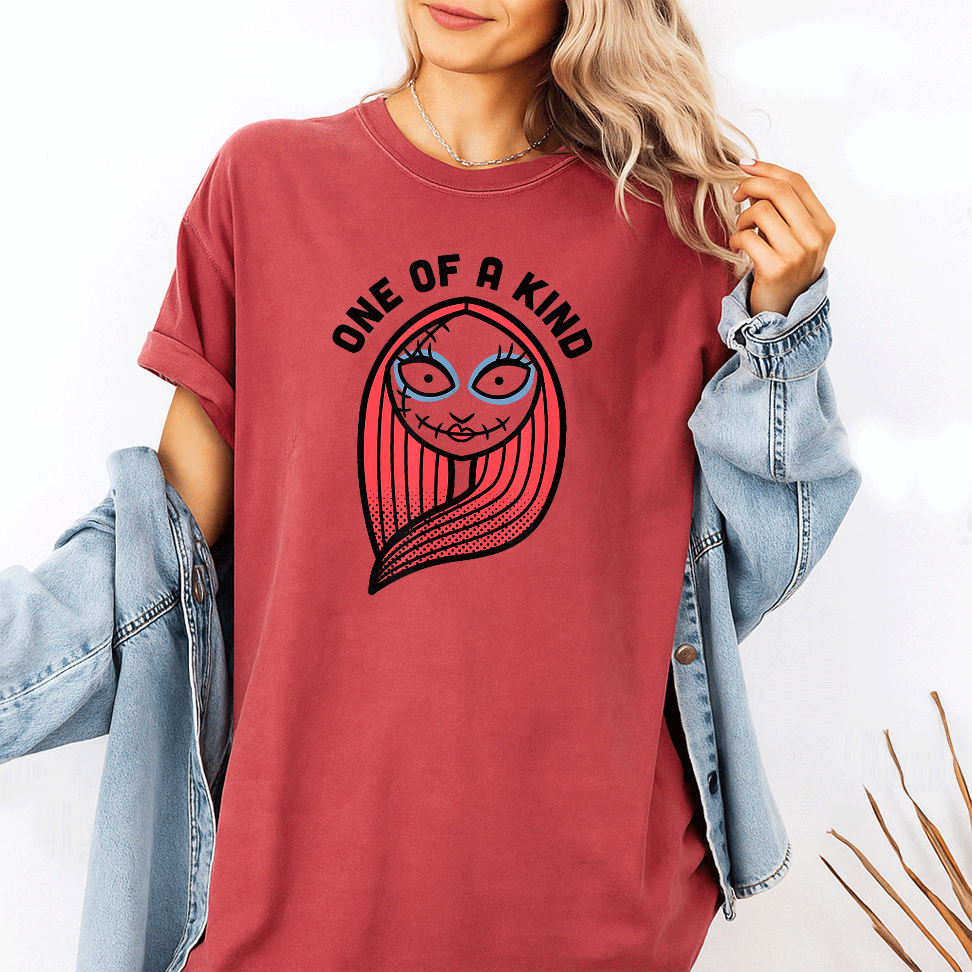 Unique Nightmare Before Christmas Sally Portrait T-Shirt for Fans – One of a Kind Design Perfect for Halloween and Everyday Wear - 1