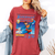Superman Up In The Sky Featuring Krypto Poster T-Shirt - Stylish Comic Art Design for Superhero Fans, Perfect Gift - 1