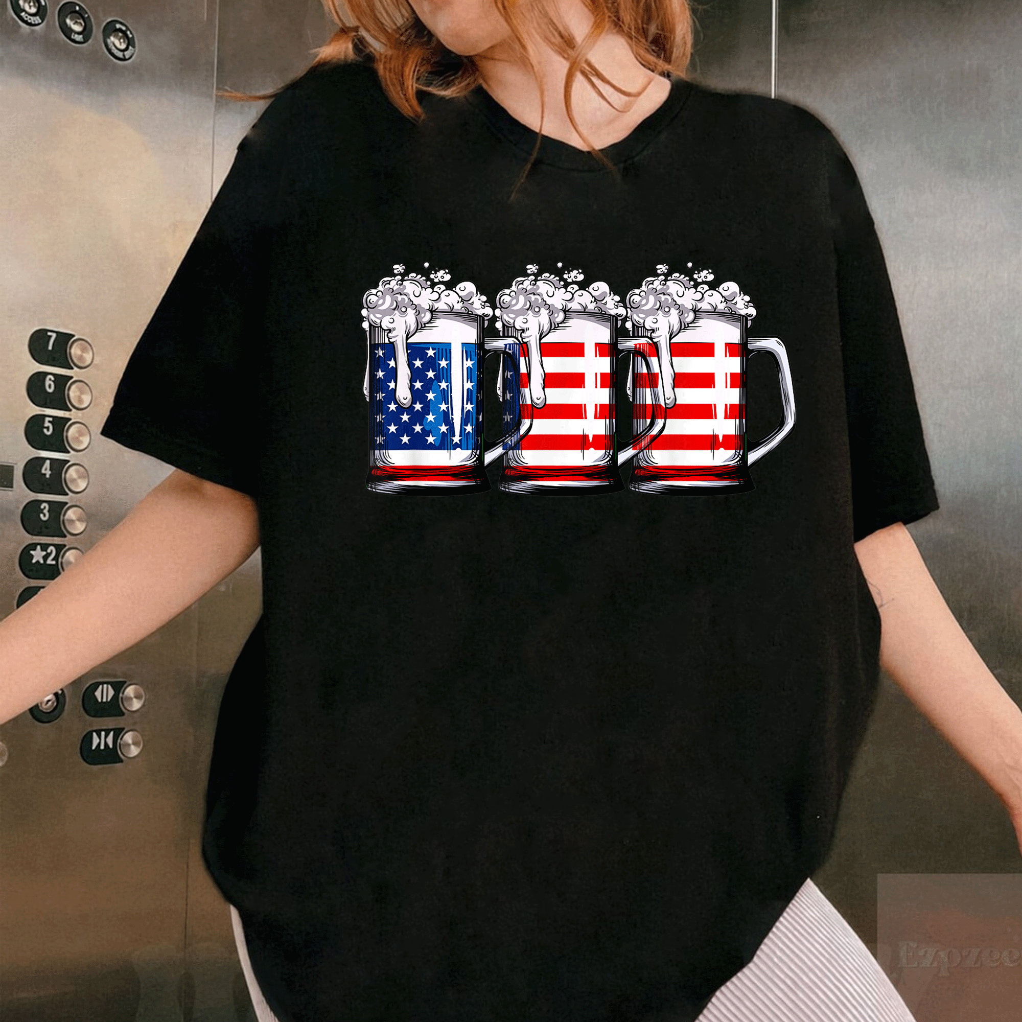 Celebrate Independence Day in Style with Our 4th of July Shirts for Men and Women Featuring Beer and American Flag Design - 1