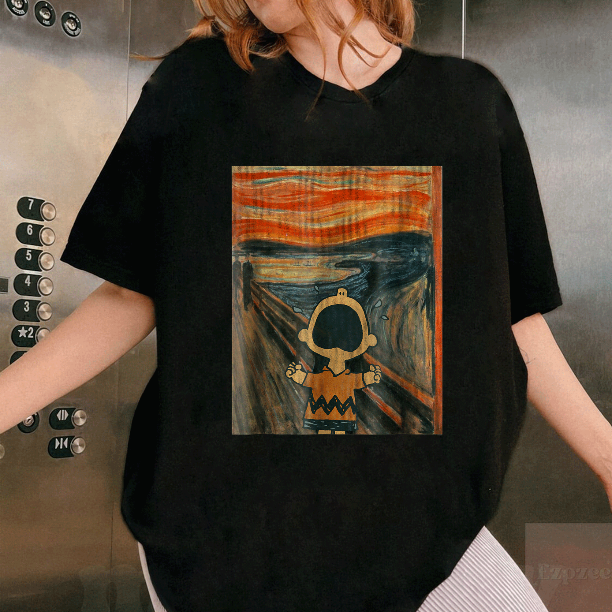 Charlie Scream Peanuts Artsy T-Shirt for Fans of Classic Comics Fun Unique Design Perfect Gift for Cartoon Lovers - 1