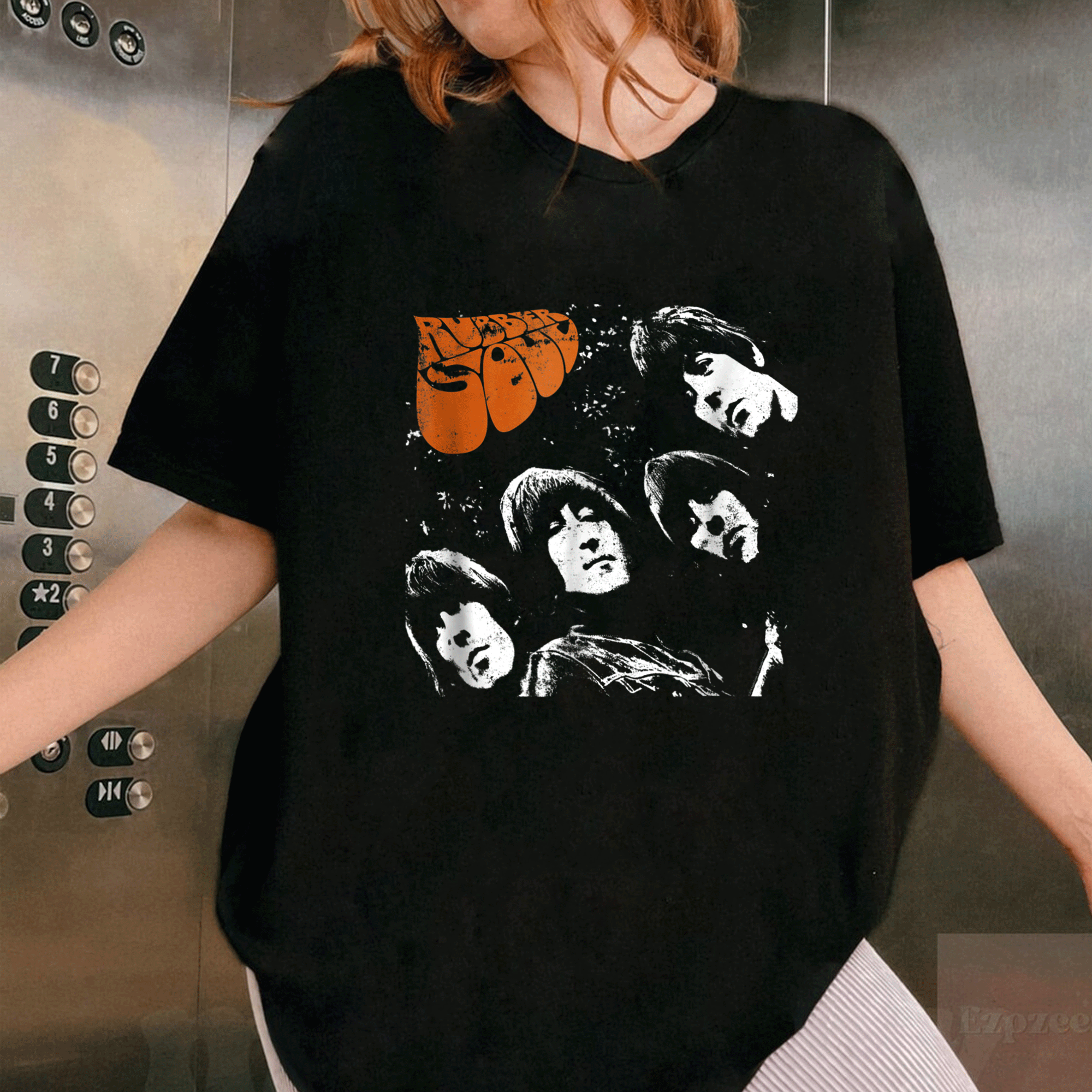 Stylish The Beatles Rubber Soul T-shirt for Fans - Classic Album Cover Design, Perfect for Music Lovers and Retro Style Enthusiasts - 1