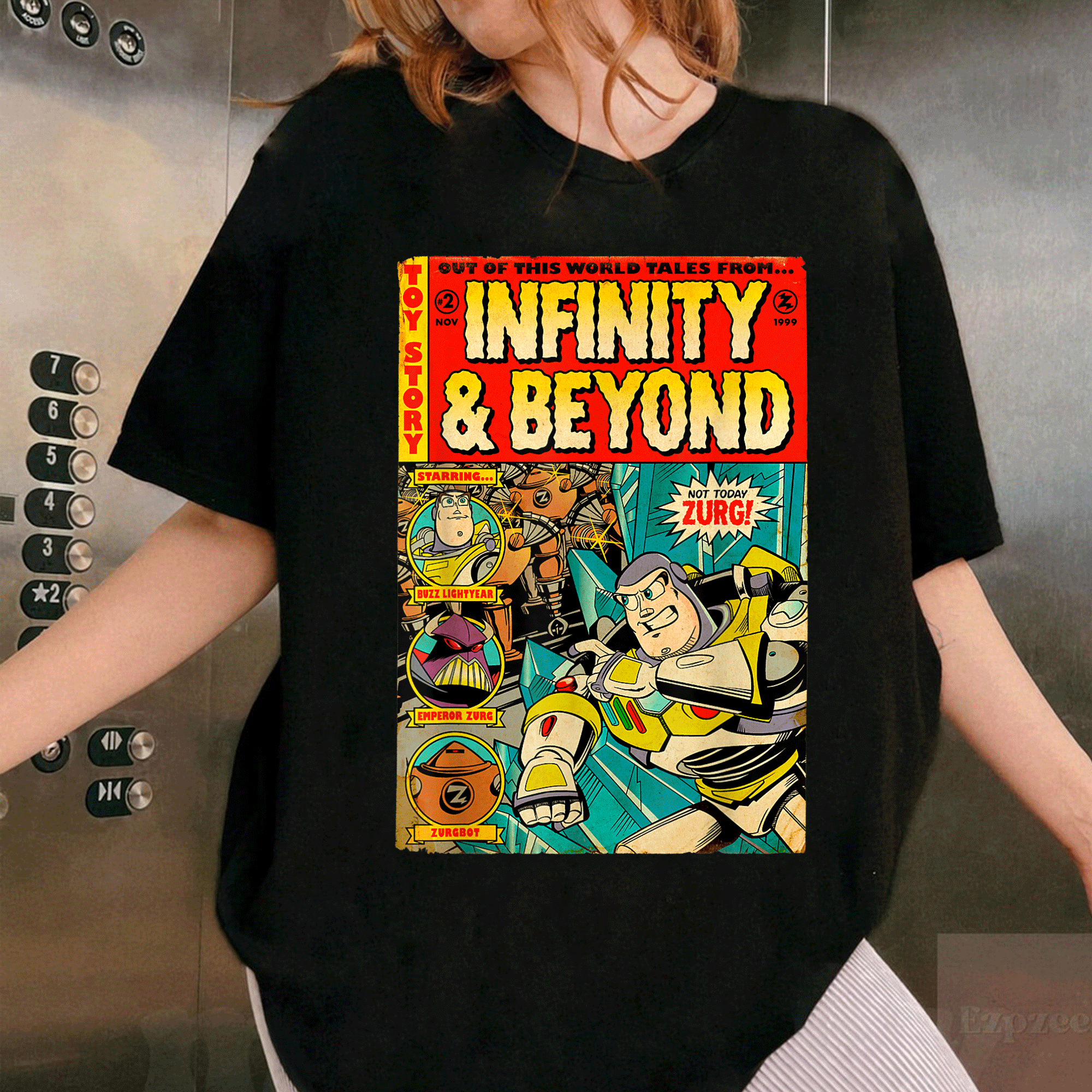 Disney Pixar Toy Story Retro Buzz Lightyear Comic T-Shirt for Fans, Vintage Graphic Tee, Perfect for Kids and Adults - 1
