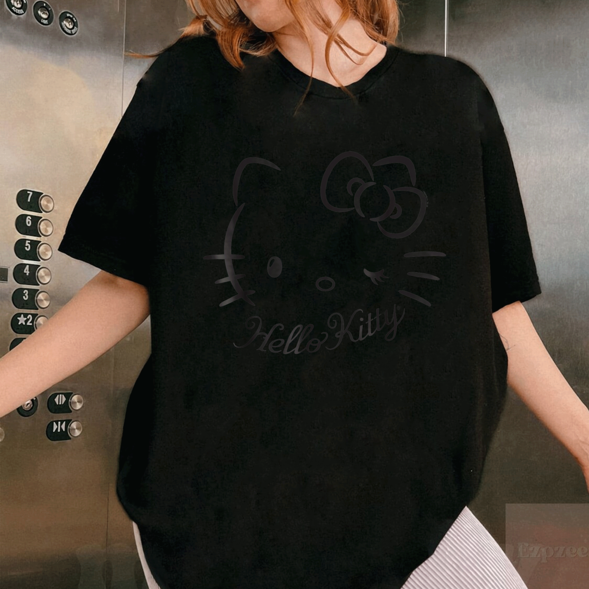 Charming Hello Kitty Winking Tee Shirt for Kids and Adults - Cute and Playful Design Perfect for Everyday Wear - 1