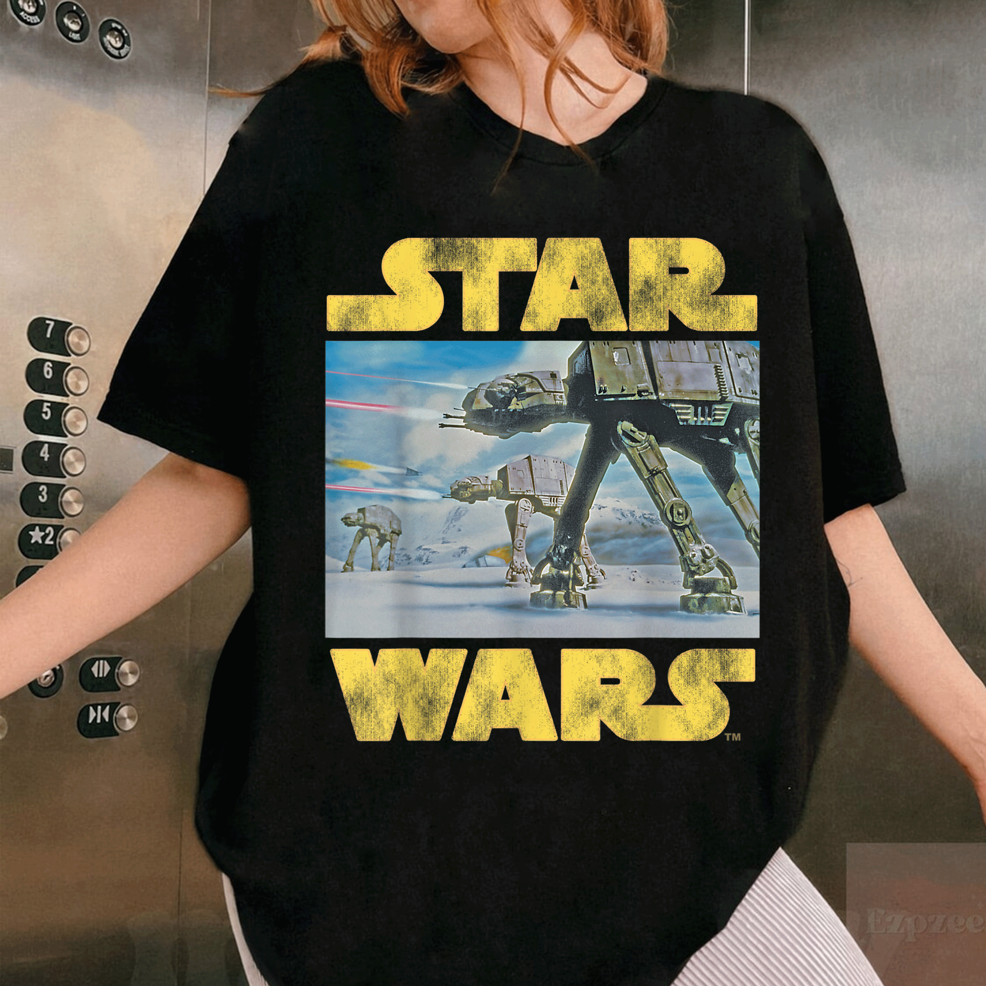 Star Wars Vintage Imperial AT-AT Battle of Hoth T-Shirt - Retro Style Tee for Fans and Collectors of the Galactic Saga - 1