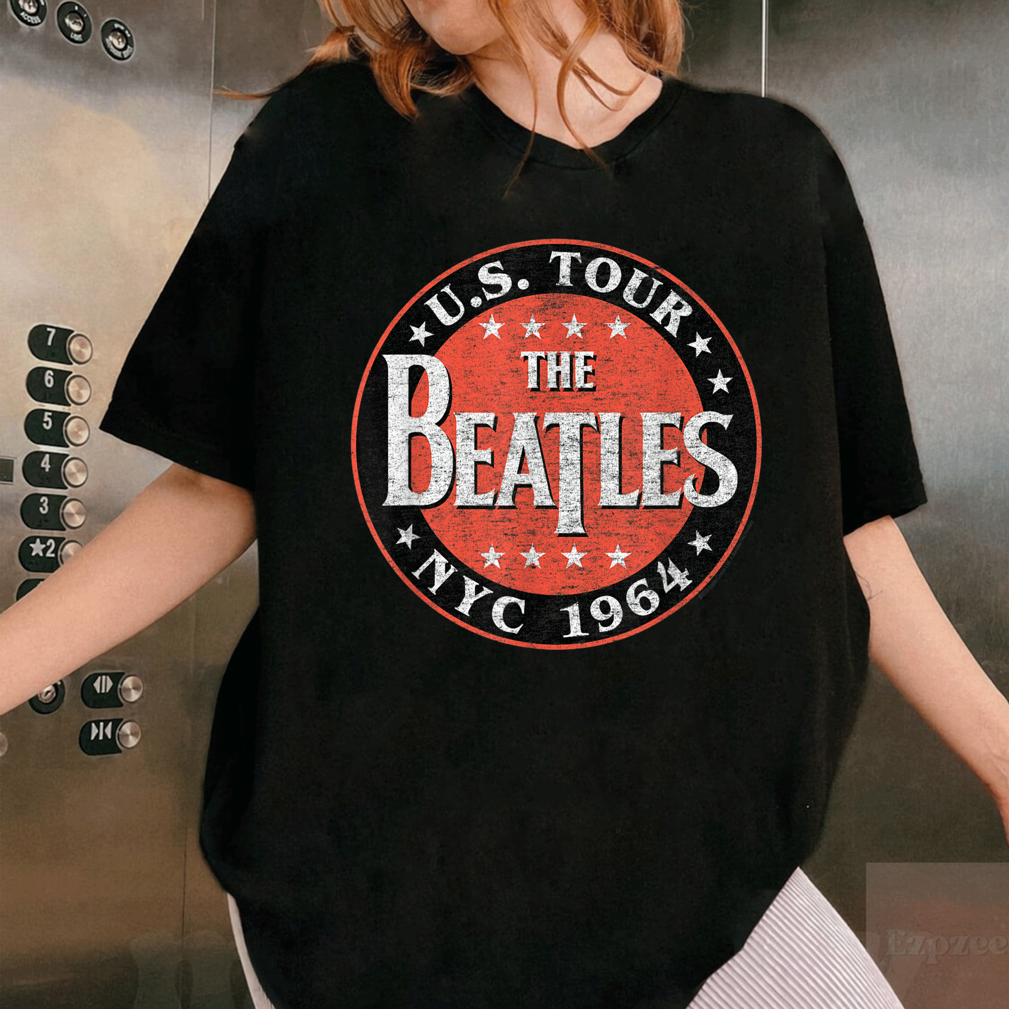 Beatles NYC 1964 Tour T-Shirt Vintage Style Graphic Tee for Music Lovers and Fans of Classic Rock Band Merchandise - 1