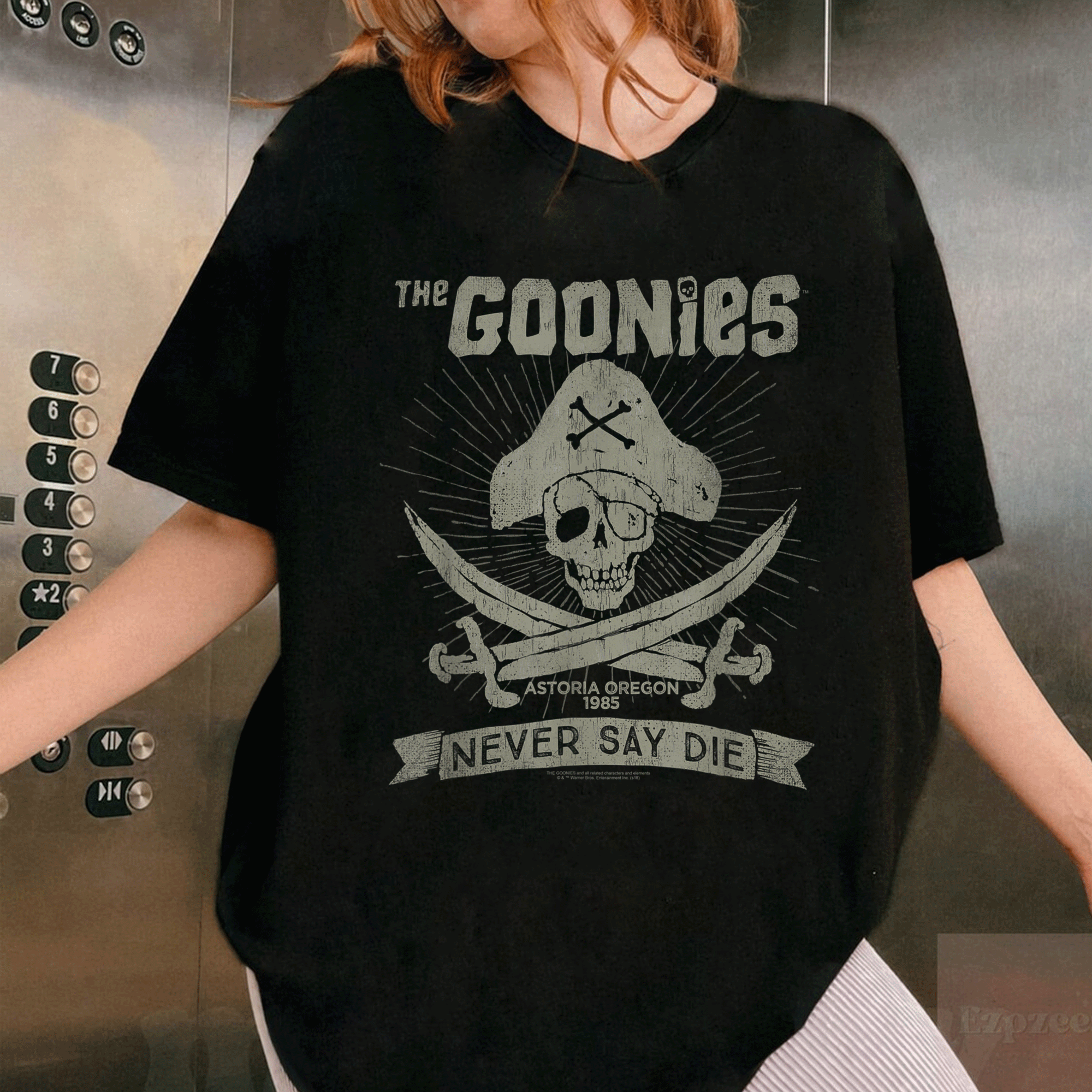 The Goonies Never Say Die T-Shirt - Vintage Style Graphic Tee Celebrating Adventure and Friendship for Fans of the Classic Film - 1