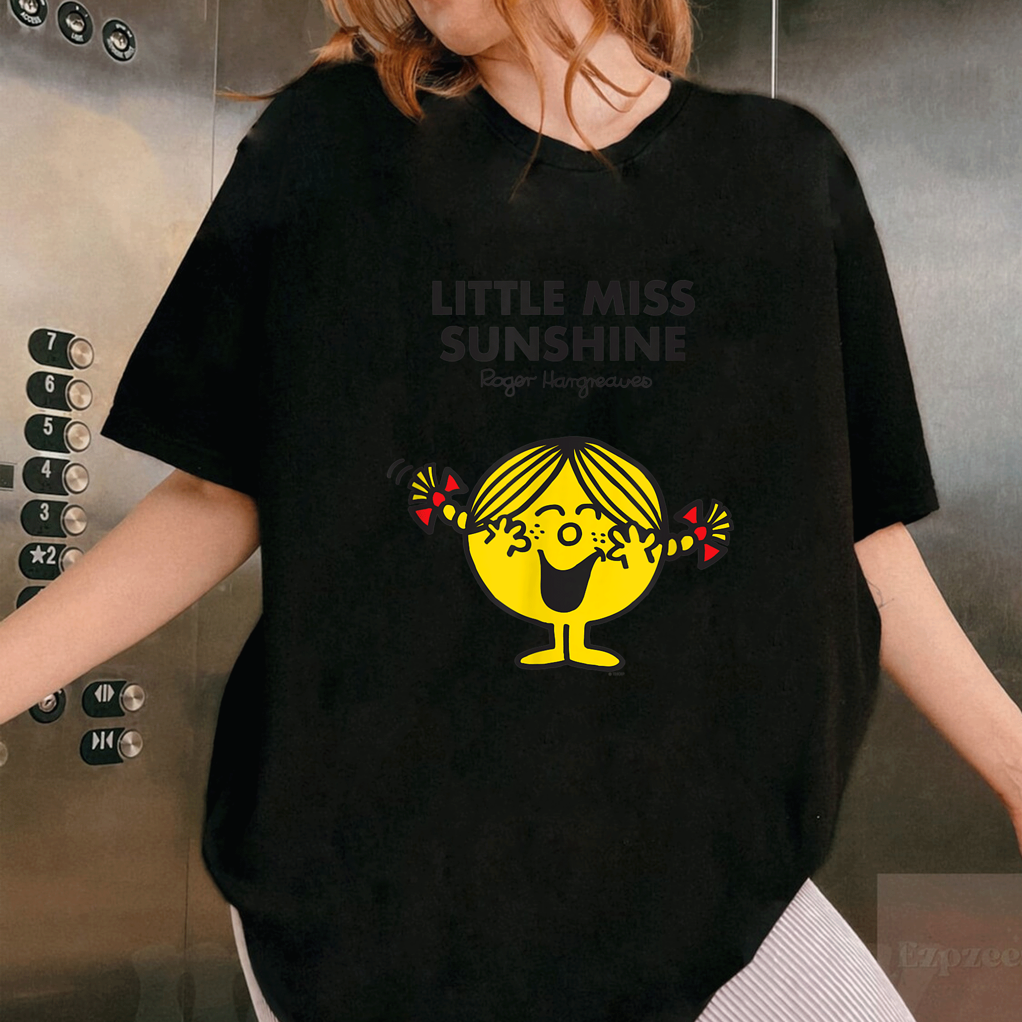 Brighten Your Day with Mr. Men Little Miss Sunshine T-Shirt - Whimsical Design for Kids and Adults Who Love Fun and Colorful Style - 1
