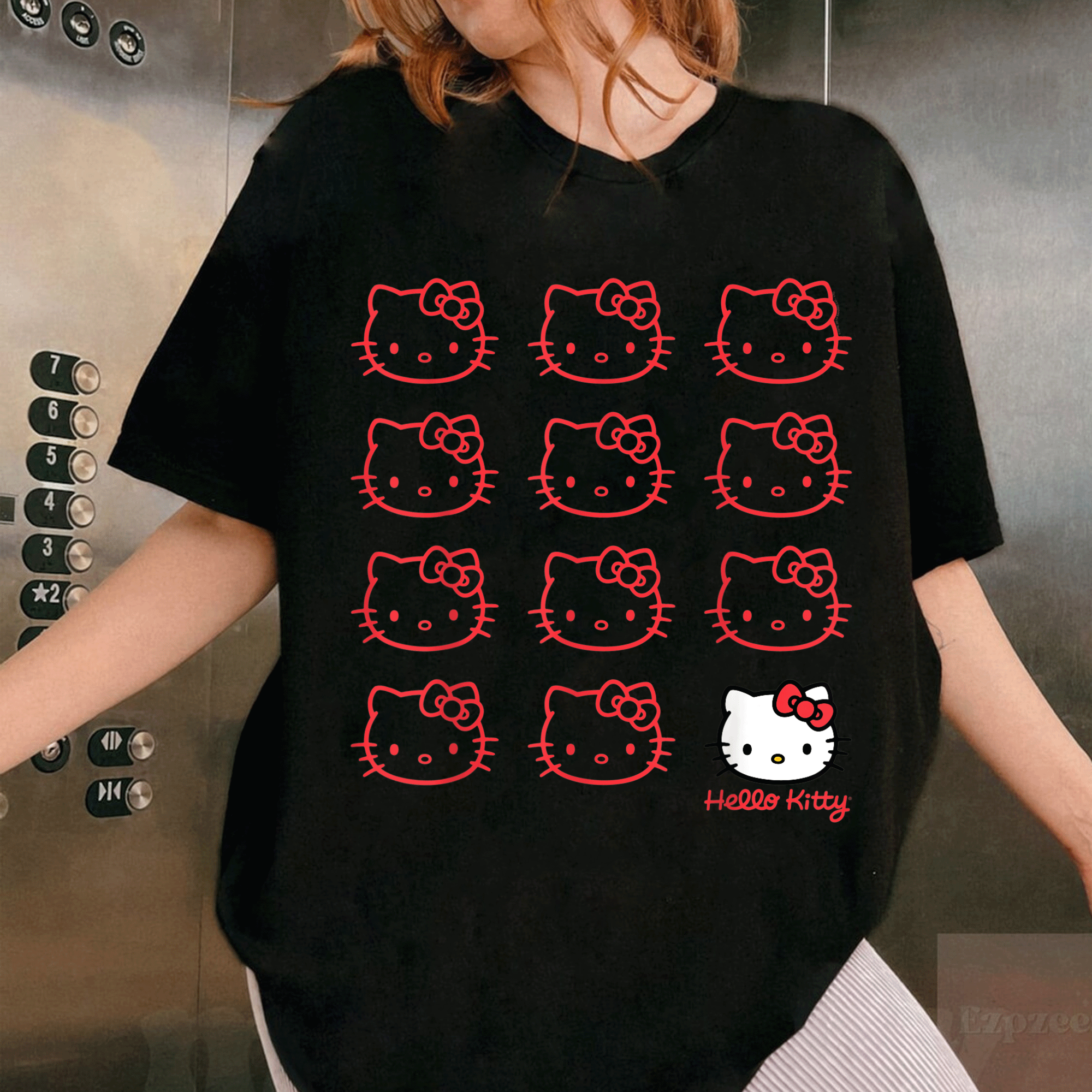 Adorable Hello Kitty Real T-Shirt for Kids and Adults, Cute Graphic Tee with Classic Design, Perfect Gift for Fans and Collectors - 1