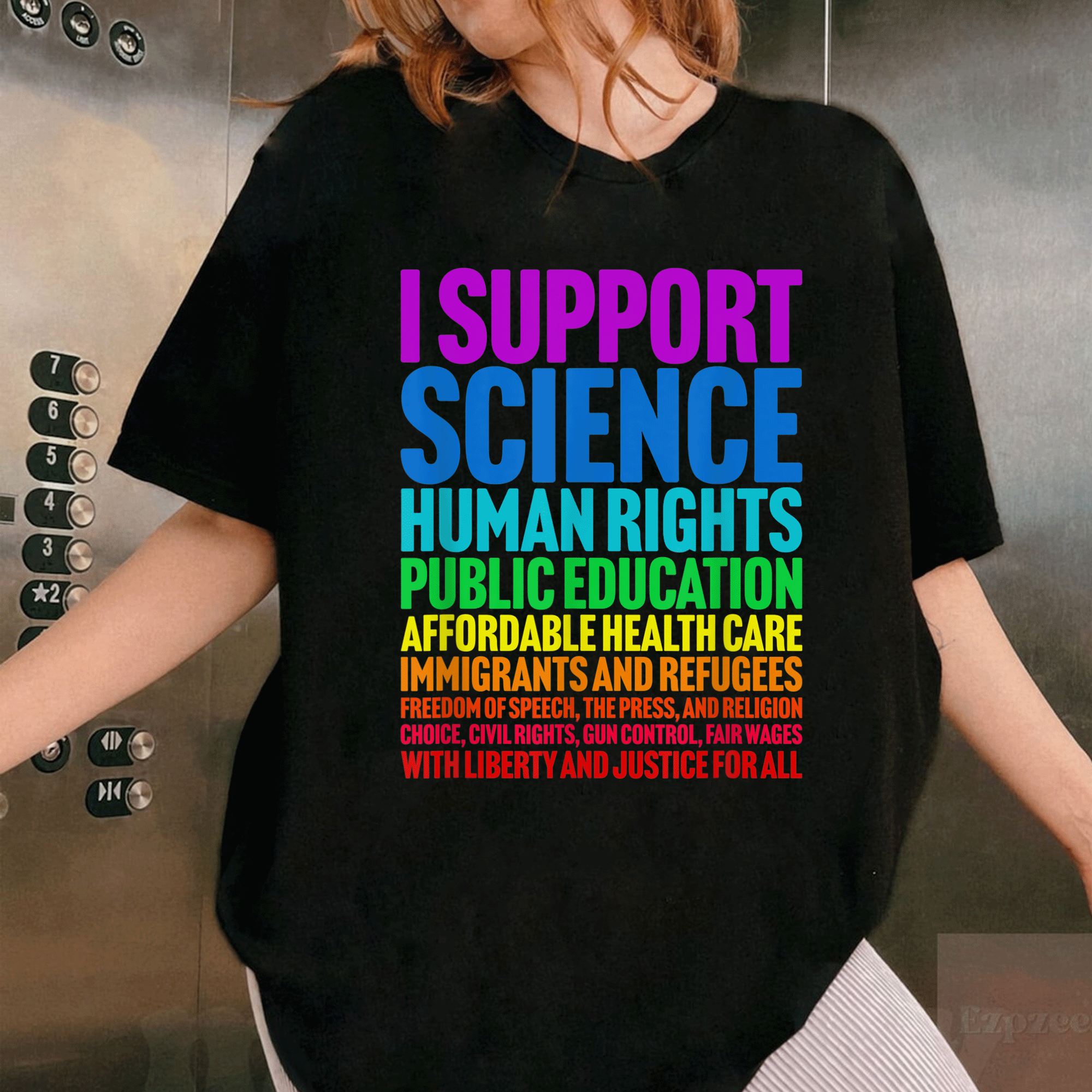 Shop the I Support Progressive Liberal Democratic Causes T-Shirt with Vibrant Design Perfect for Activists and Allies - 1