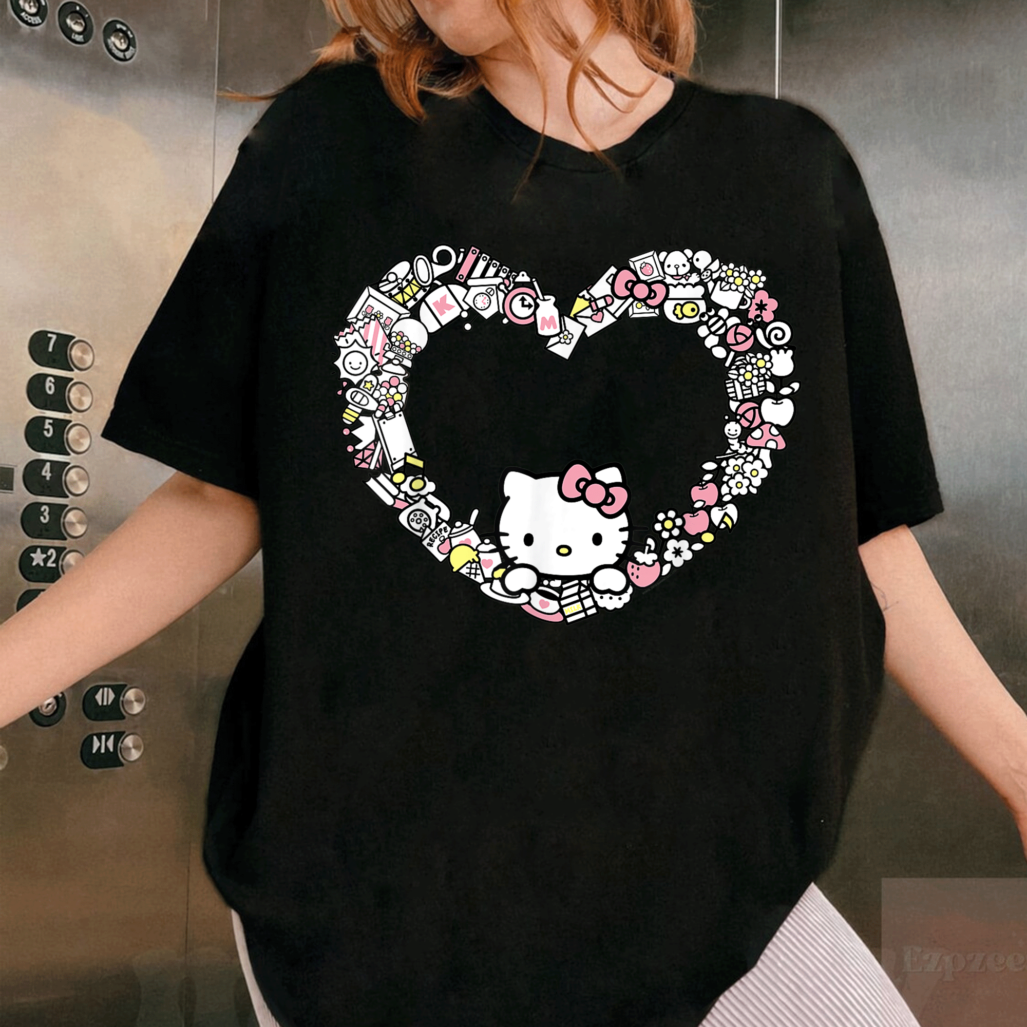 Cute Hello Kitty Heart Favorite Things T-Shirt for Fans, Perfect Gift for Kids and Adults, Adorable Design in Soft Cotton - 1