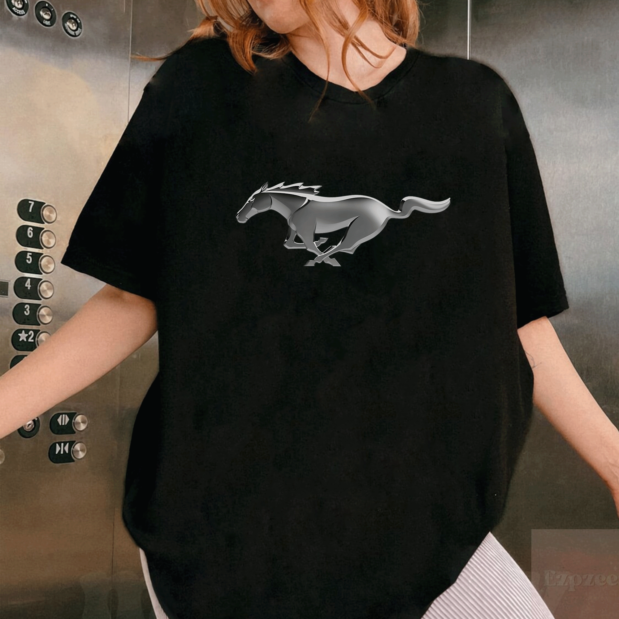 Classic Ford Mustang Modern Pony Logo T-Shirt for Men and Women - Stylish and Comfortable Graphic Tee for Car Enthusiasts - 1