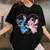 Cute Disney Lilo and Stitch Angel Heart Kisses T-Shirt for Fans of Cozy Style and Adorable Character Designs - 1