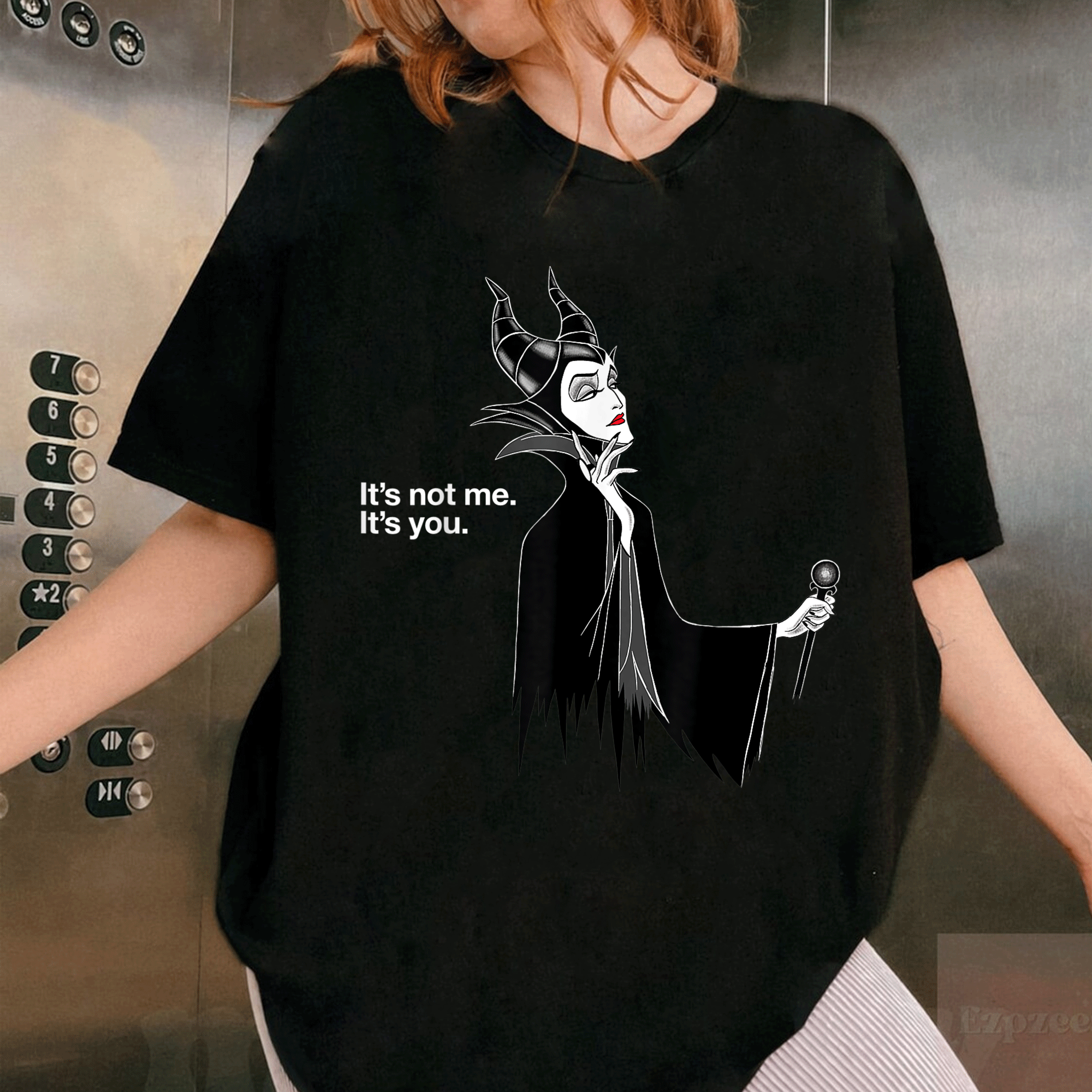 Disney Villains Maleficent It's Not Me It's You T-Shirt for Fans, Stylish Black Tee Featuring Iconic Character Art and Quote - 1