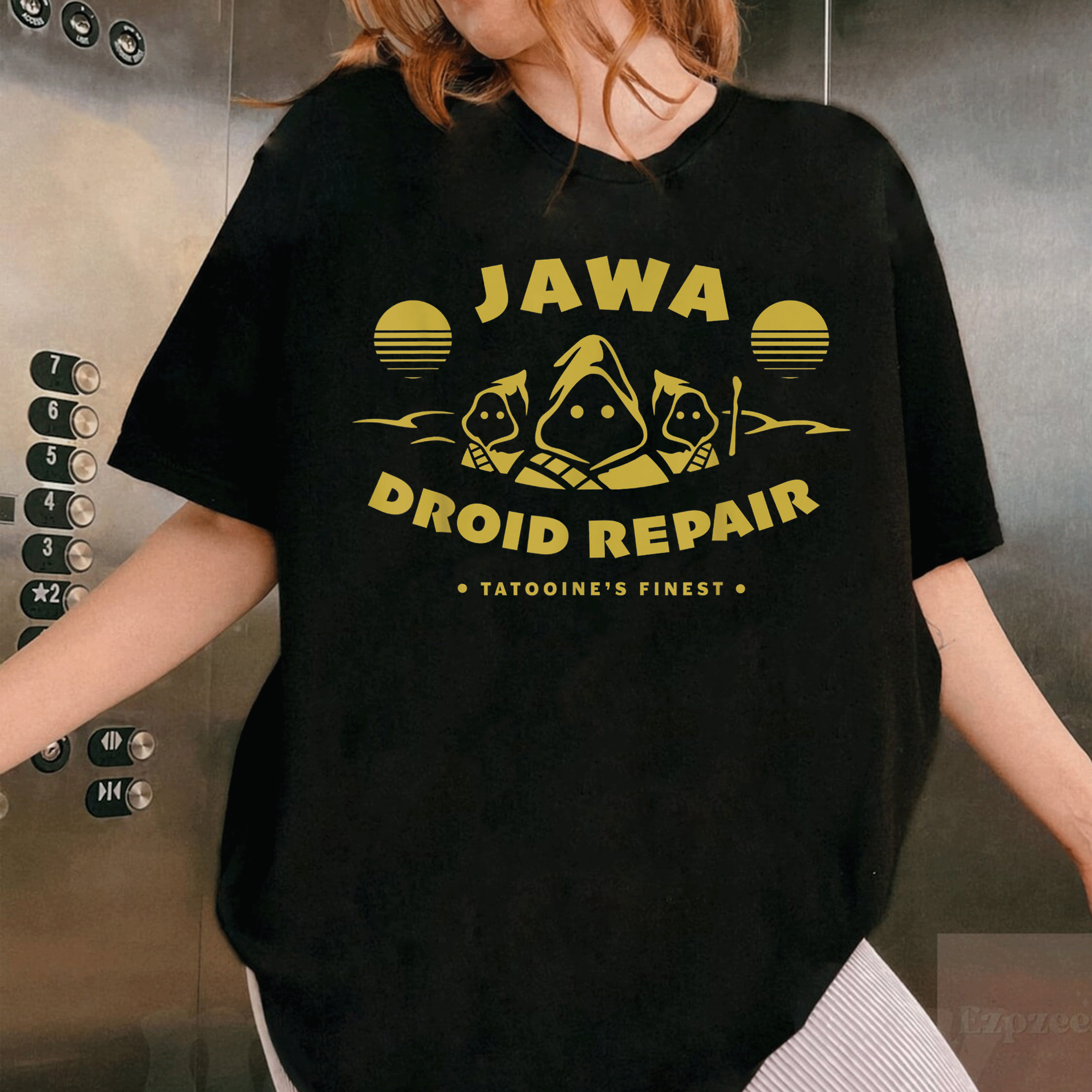 Star Wars Jawa Droid Repair T-Shirt - Tatooine's Finest Design for Fans of the Iconic Sci-Fi Universe and Droid Culture - 1