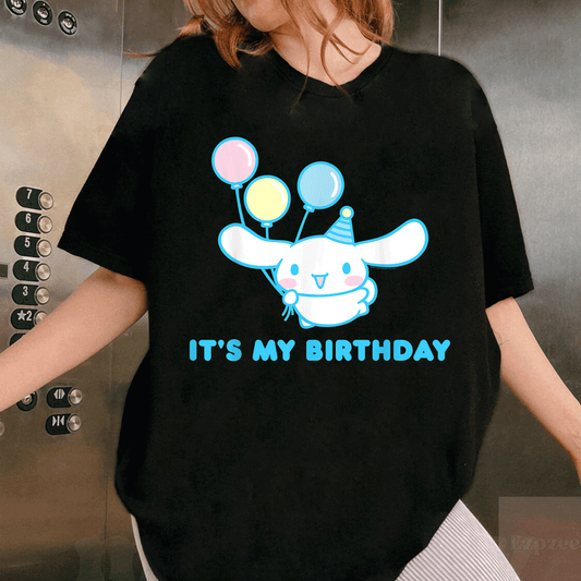 Adorable Cinnamoroll Birthday T-Shirt for Kids - Cute and Fun Design Perfect for Celebrating Special Days in Style - 1