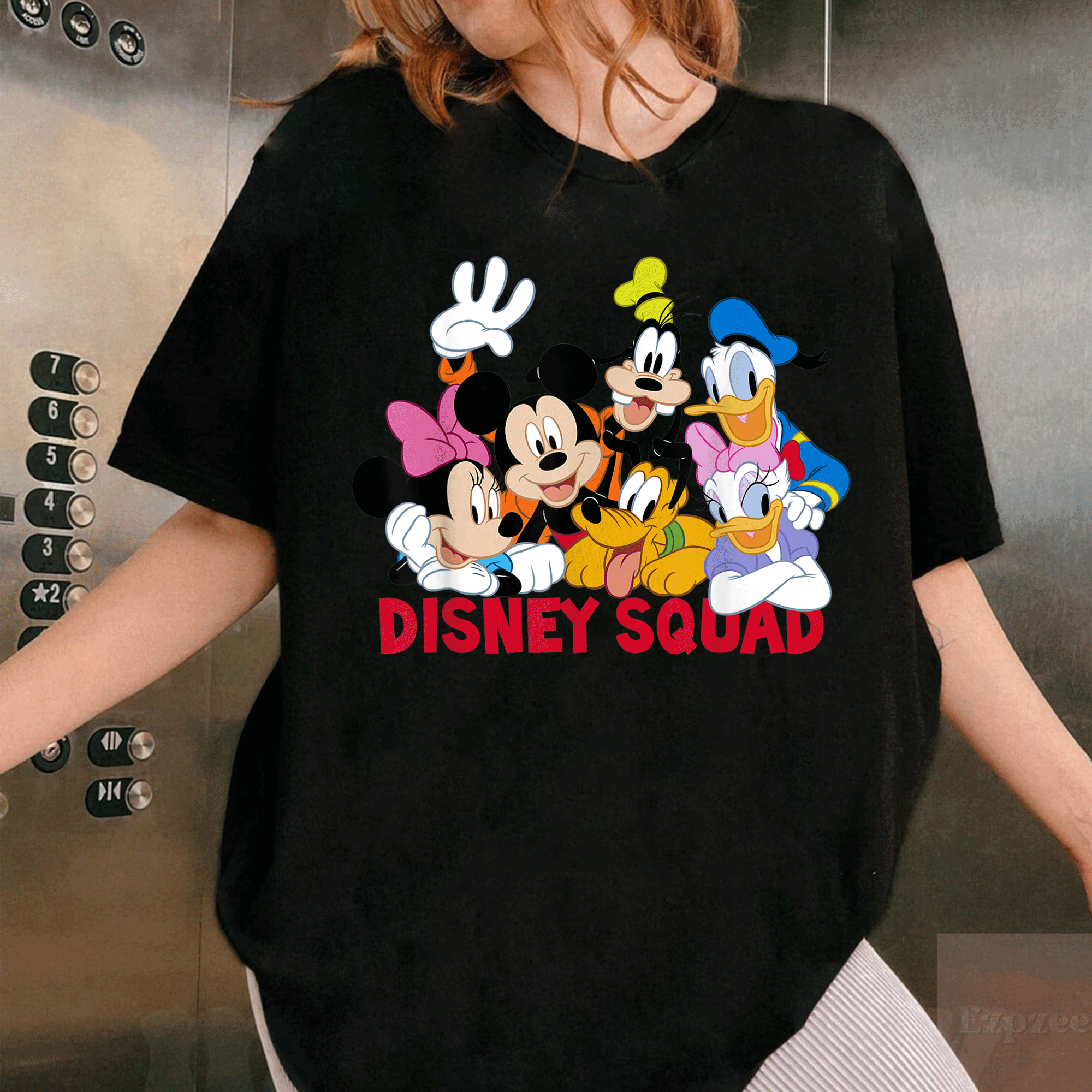 Disney Mickey and Friends Squad T-Shirt Fun Graphic Tee Featuring Classic Characters Perfect for Kids and Disney Fans - 1