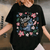 Disney Lilo & Stitch Floral Coconut Portrait T-Shirt – Charming and Colorful Stitch Design for Fans and Fashion Lovers - 1