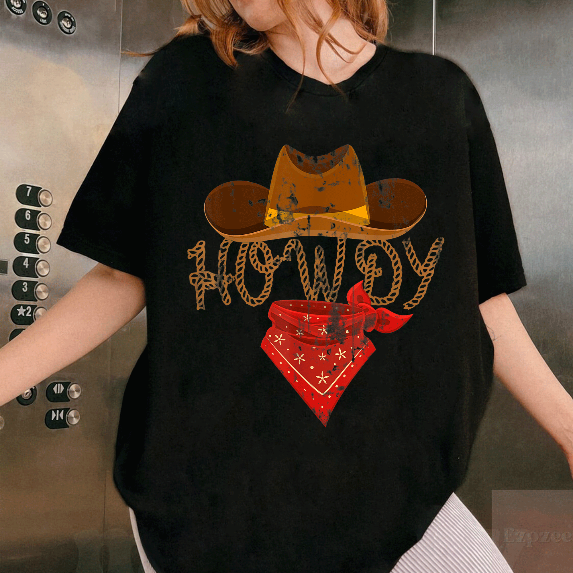 Howdy Cowboy T-Shirt for Men and Women Featuring a Fun Western Graphic, Perfect for Casual Wear and Country Lovers - 1
