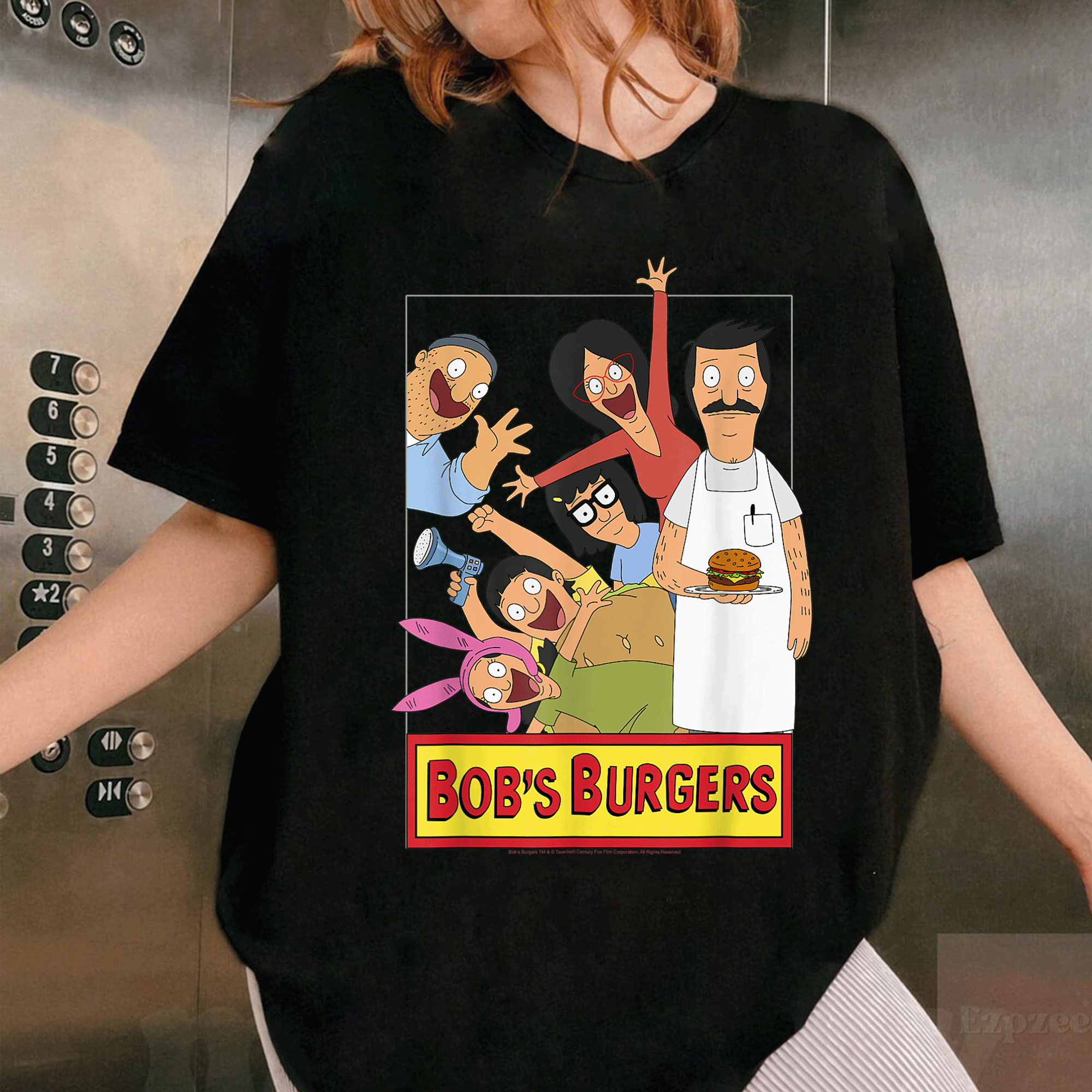 Bob's Burgers Family Shot T-Shirt with Teddy Logo for Fans of the Show – Fun, Stylish Graphic Tee for Everyday Wear - 1