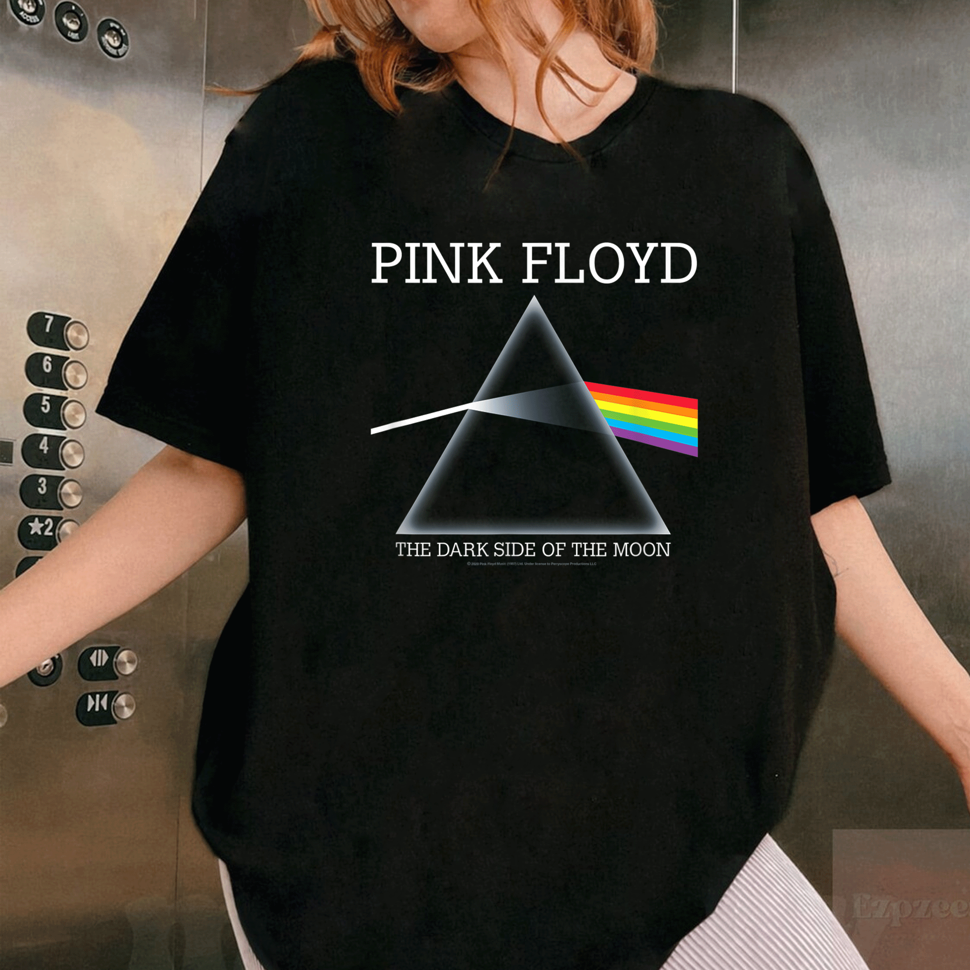 Trendy Dark Side Of The Moon T-Shirt Featuring Iconic Album Art for Music Lovers and Fashion Enthusiasts - 1