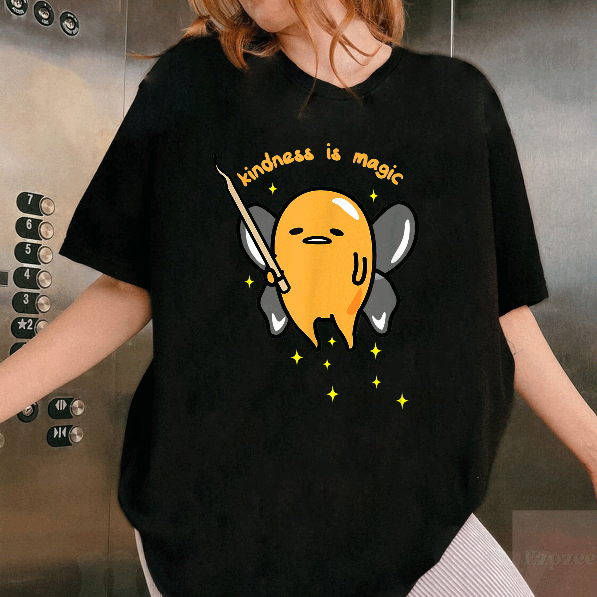 Gudetama Fairy Kindness Is Magic T-Shirt - Cute Cartoon Design with Adorable Gudetama in Fairy Costume for Fun Fashion Lovers - 1