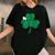Adorable Hello Kitty Saint Patrick's Day T-Shirt with Clover and Bows Design Perfect for Celebrating in Style - 1