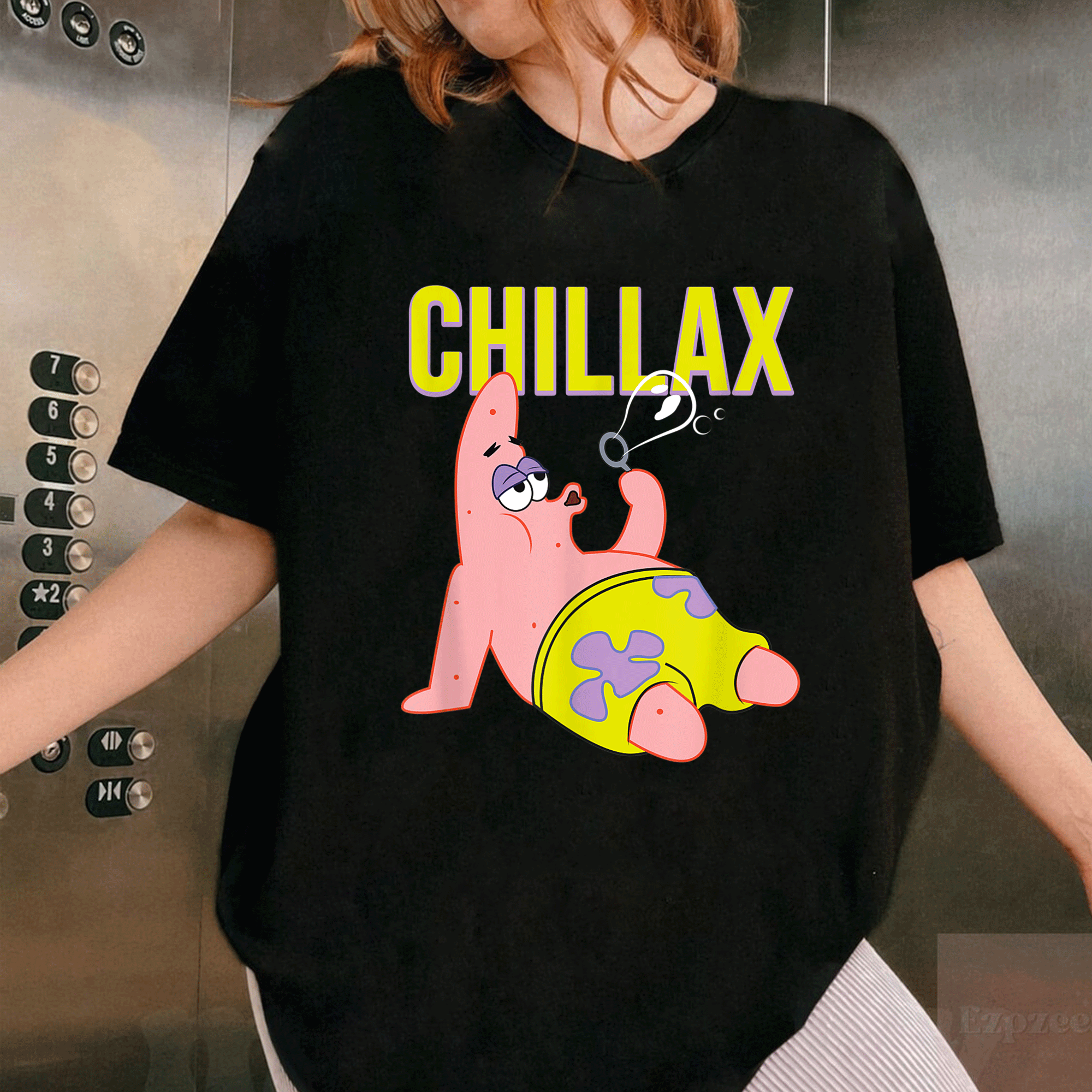 Chillax with Patrick Star: Mademark x SpongeBob SquarePants Relaxed T-Shirt for Ultimate Comfort and Fun Style - 1