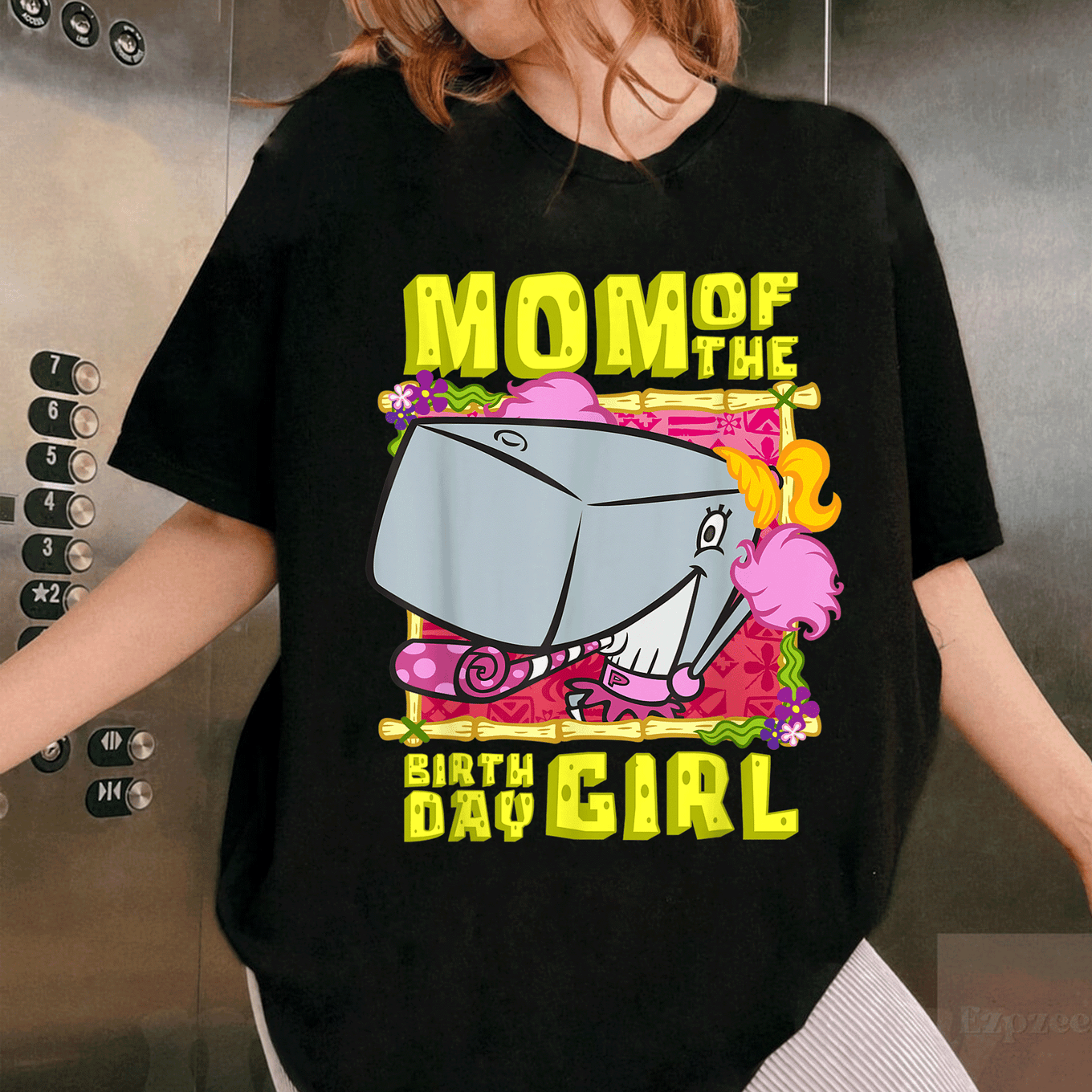 Mademark SpongeBob SquarePants Birthday Girl T-Shirt Featuring Pearl Krabs Mother Gift – Fun and Stylish Design for Mom - 1