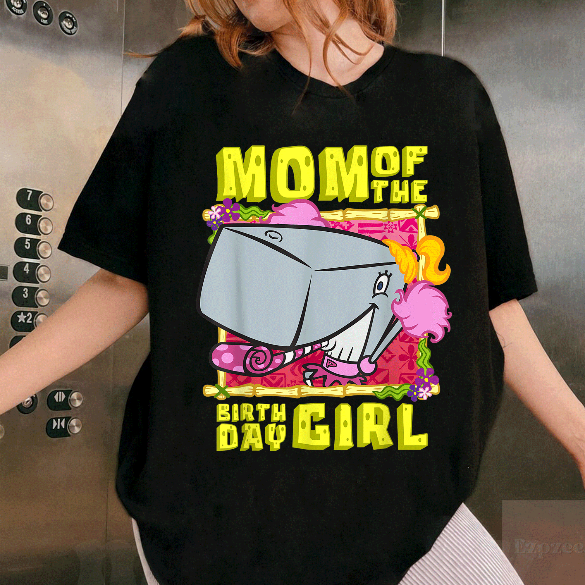 Mademark SpongeBob SquarePants Birthday Girl T-Shirt Featuring Pearl Krabs Mother Gift – Fun and Stylish Design for Mom - 1