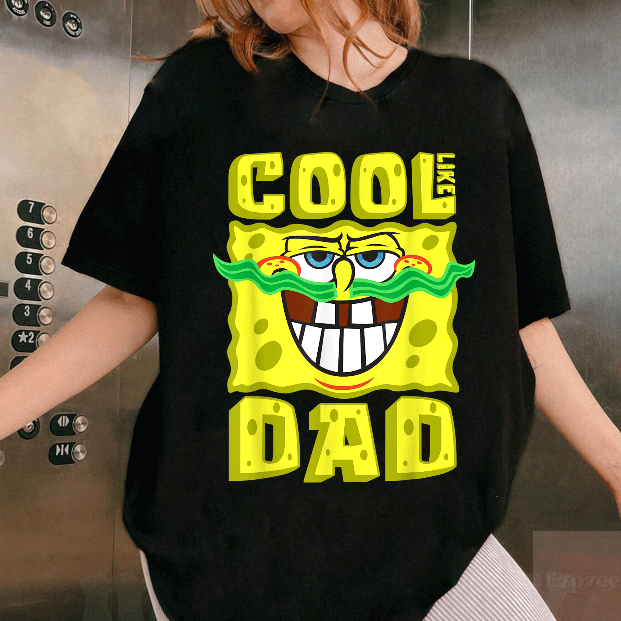 Mademark SpongeBob SquarePants Father Son Matching Birthday T-Shirt - Cool Like Dad, Perfect Gift for Family Celebrations - 1