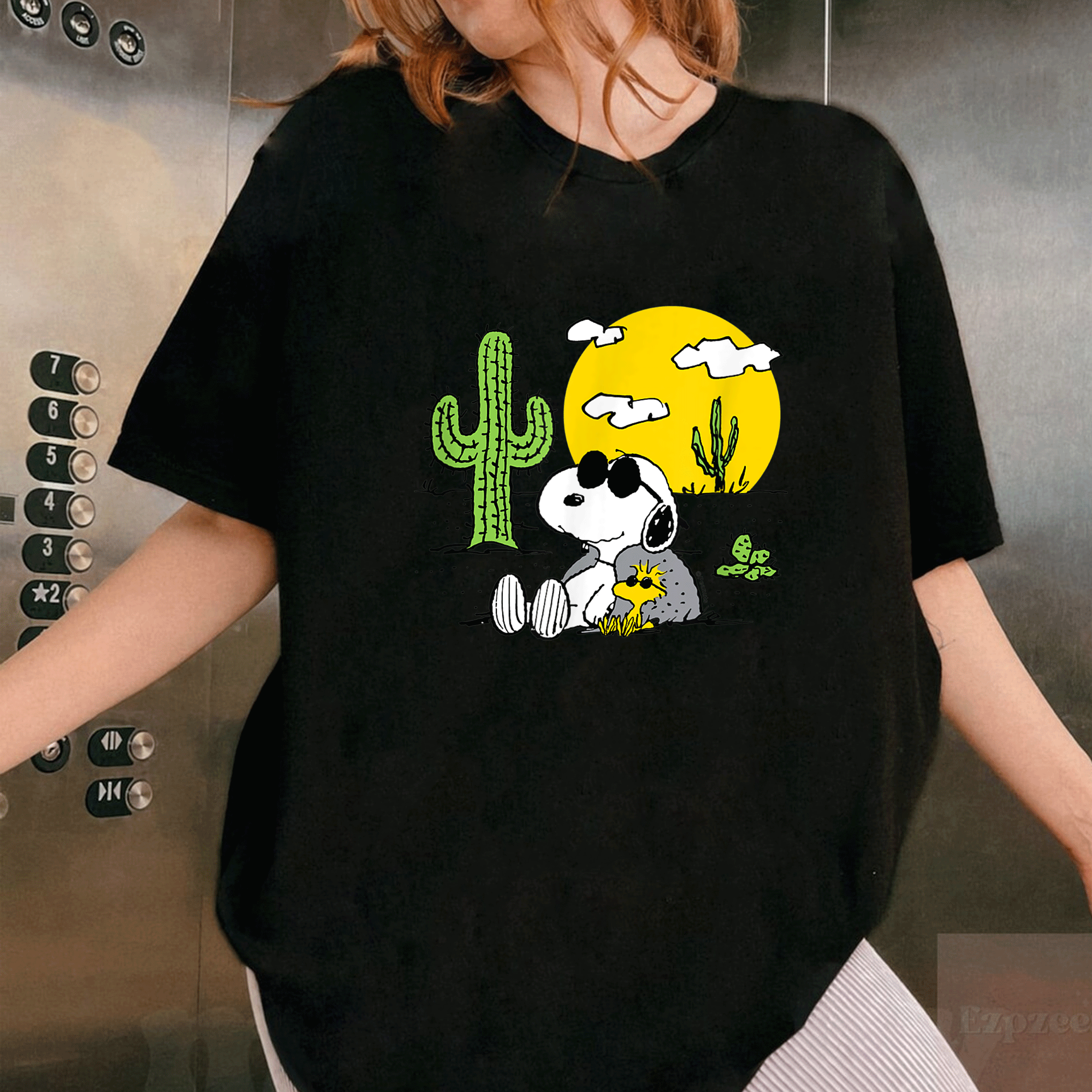 Snoopy and Woodstock Summer Adventure T-Shirt - Fun Peanuts Desert Graphic Tee for Fans of Classic Comics and Iconic Characters - 1