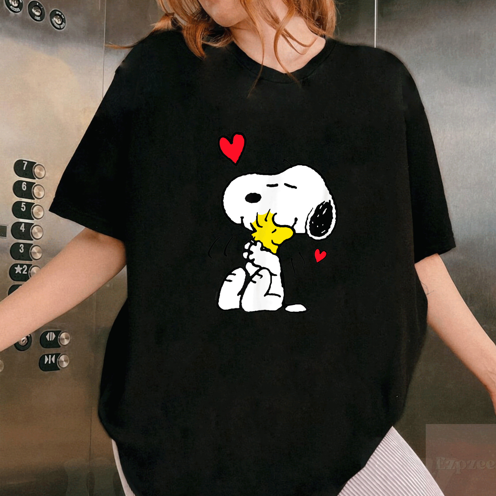 Snoopy Lots Of Love T-Shirt for Peanuts Fans | Cute and Playful Graphic Tee Featuring Iconic Snoopy Design - 1