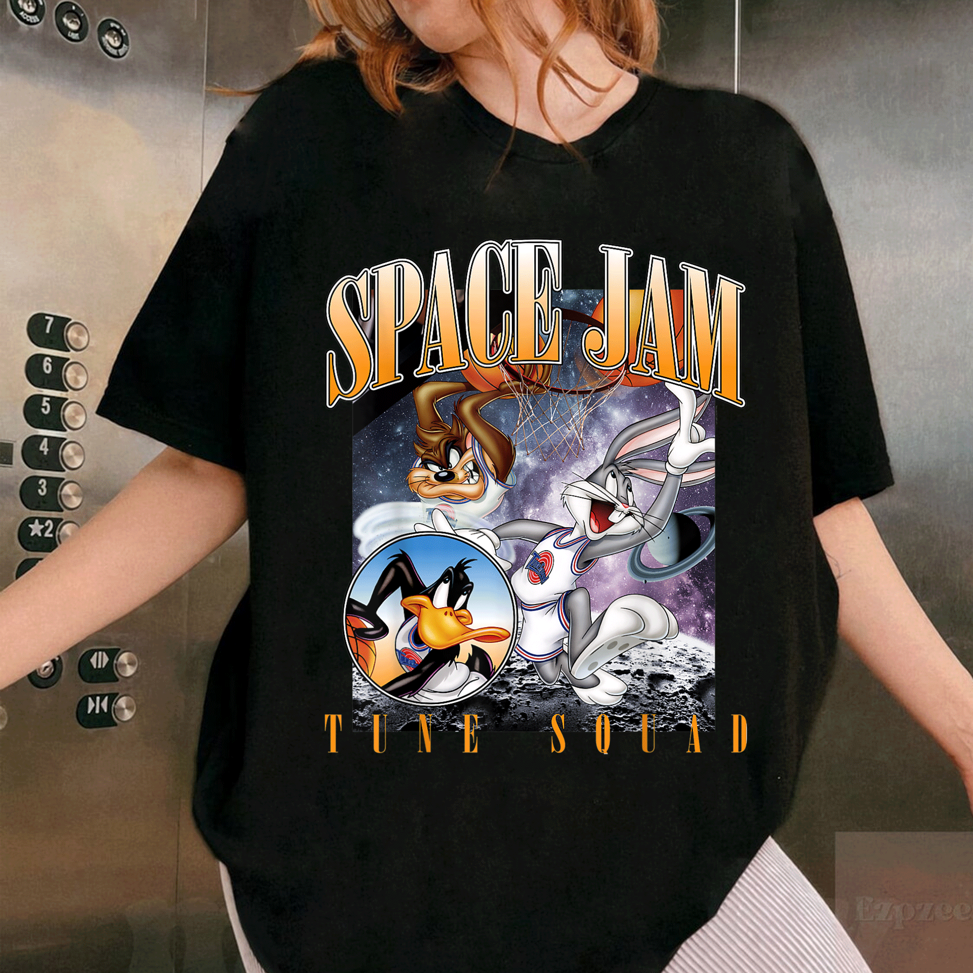 Vintage Space Jam Tune Squad T-Shirt Featuring Classic Cartoon Characters in Retro Style – Perfect for Fans and Collectors - 1