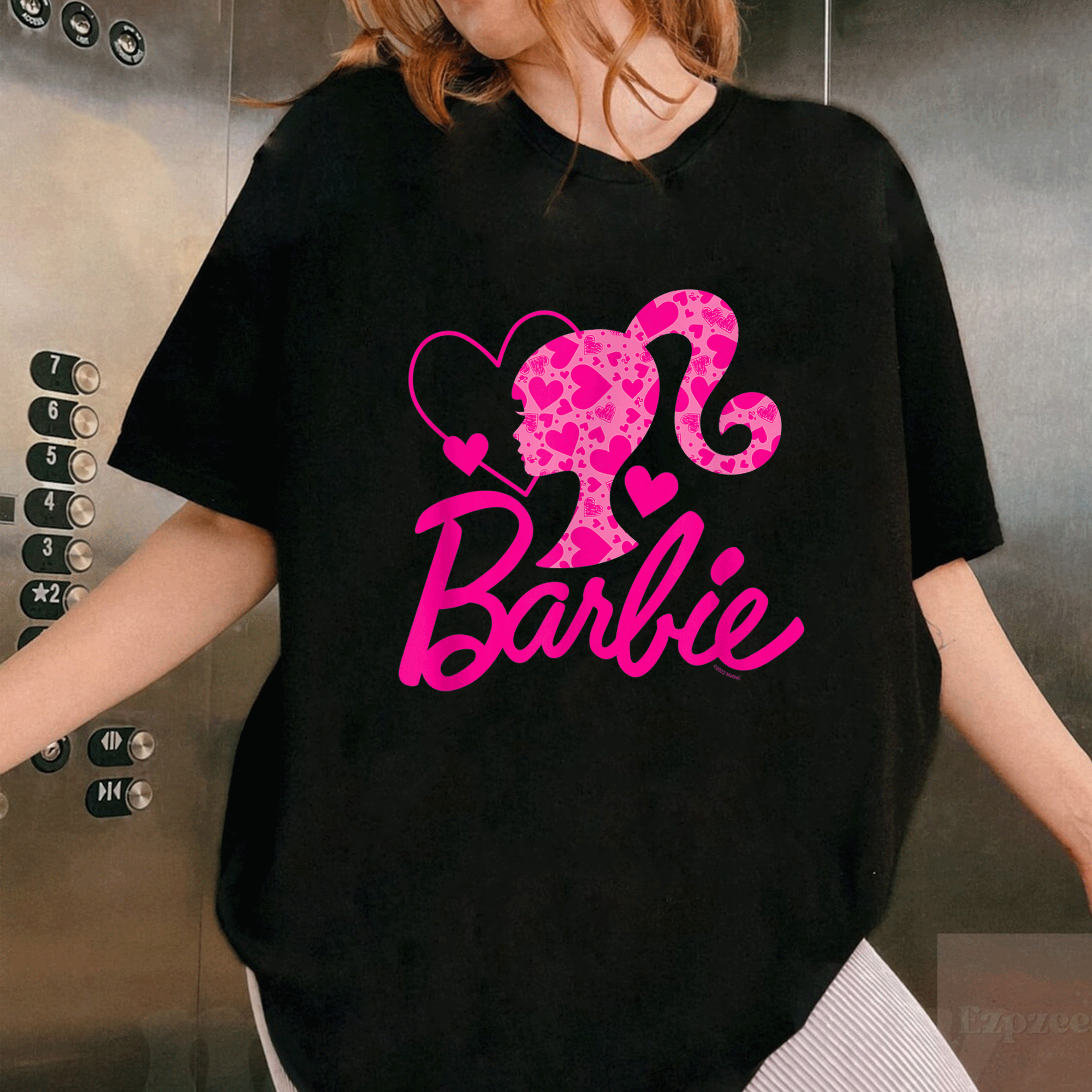 Trendy Barbie Heart Logo T-Shirt for Girls - Cute and Stylish Graphic Tee for Fashionable Kids - 1