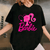 Trendy Barbie Heart Logo T-Shirt for Girls - Cute and Stylish Graphic Tee for Fashionable Kids - 1