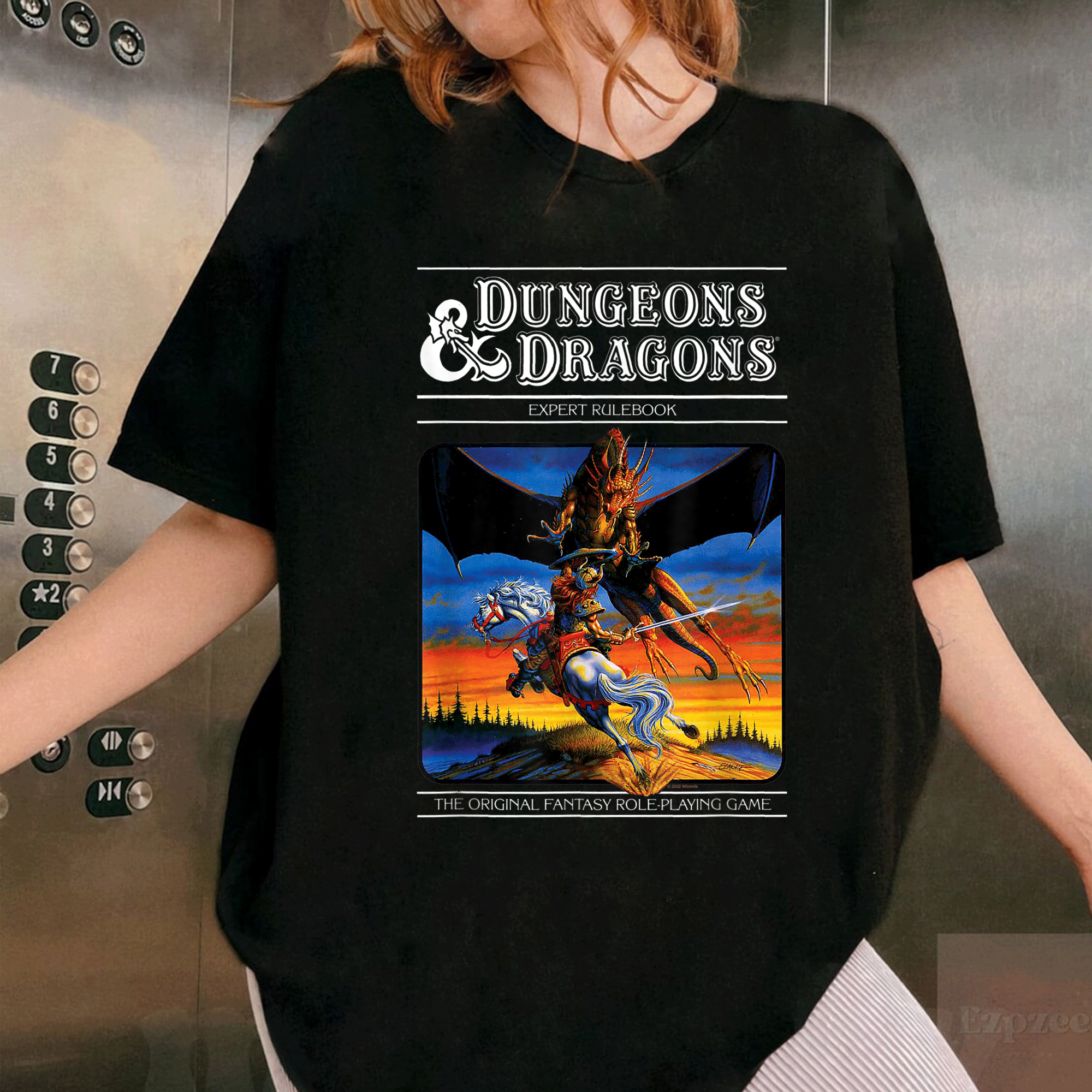 Vintage Dungeons & Dragons Expert Rulebook T-Shirt | Perfect Gift for Gamers & RPG Fans | Retro Style Graphic Tee - 1