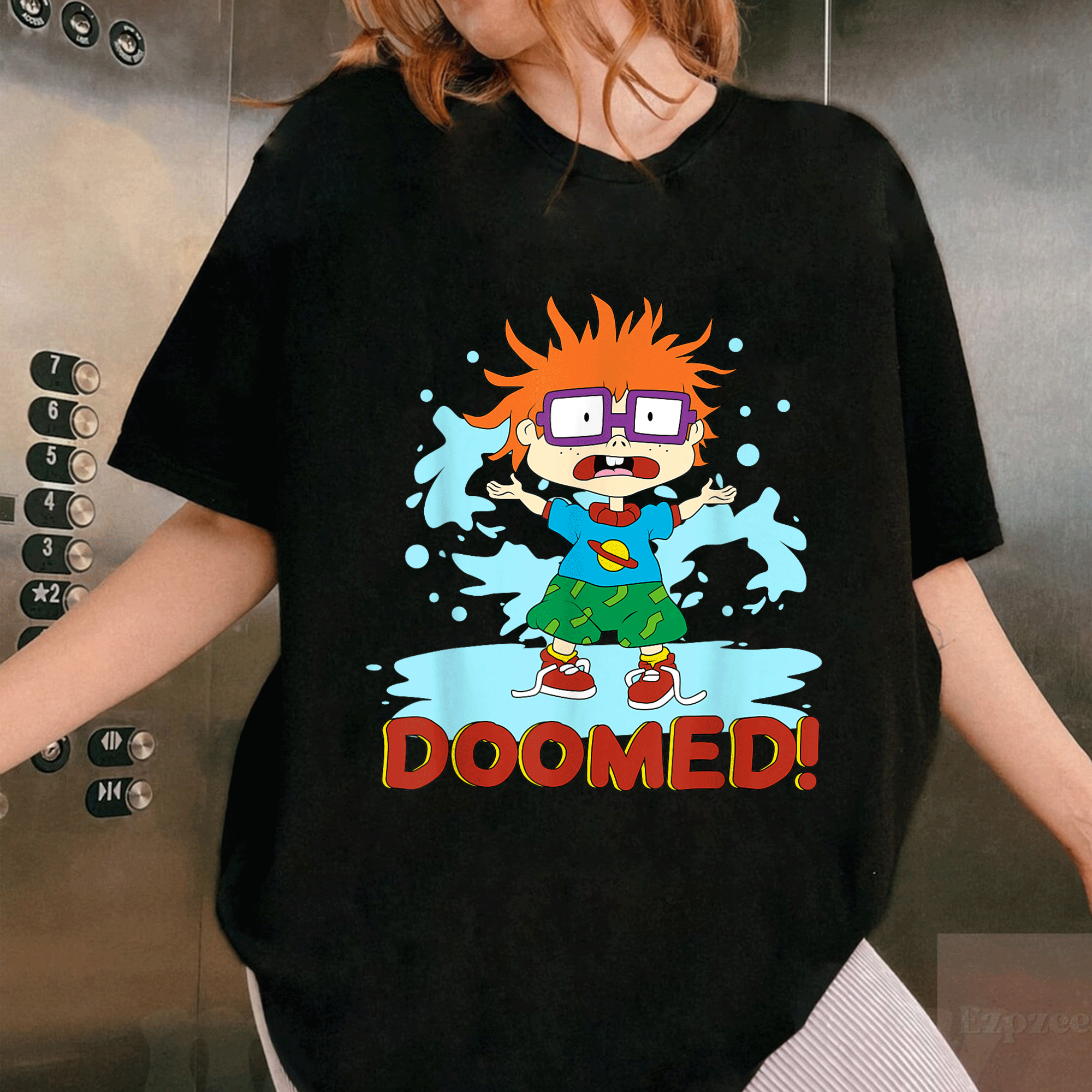 Mademark x Rugrats Chuckie T-Shirt - Fun and Colorful Cartoon Design for Nostalgic Fans of the Classic Show! - 1