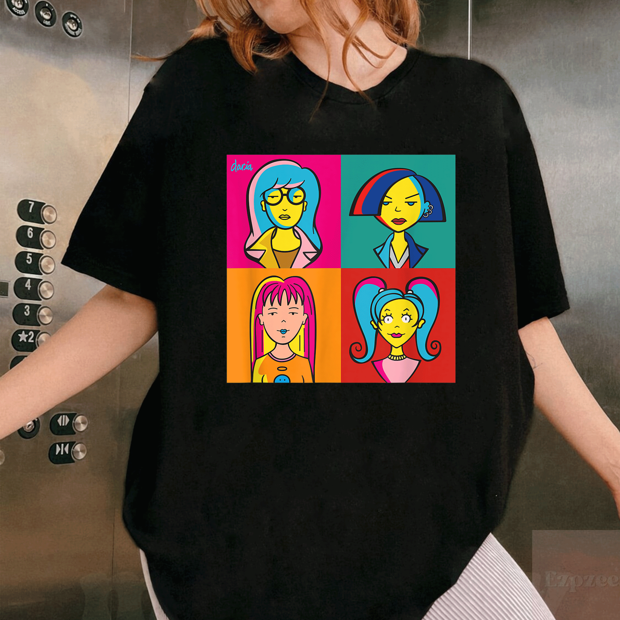 Mademark x Daria Ladies of Daria Pop Art T-Shirt - Stylish and Fun Graphic Tee for Fashion-Forward Women - 1