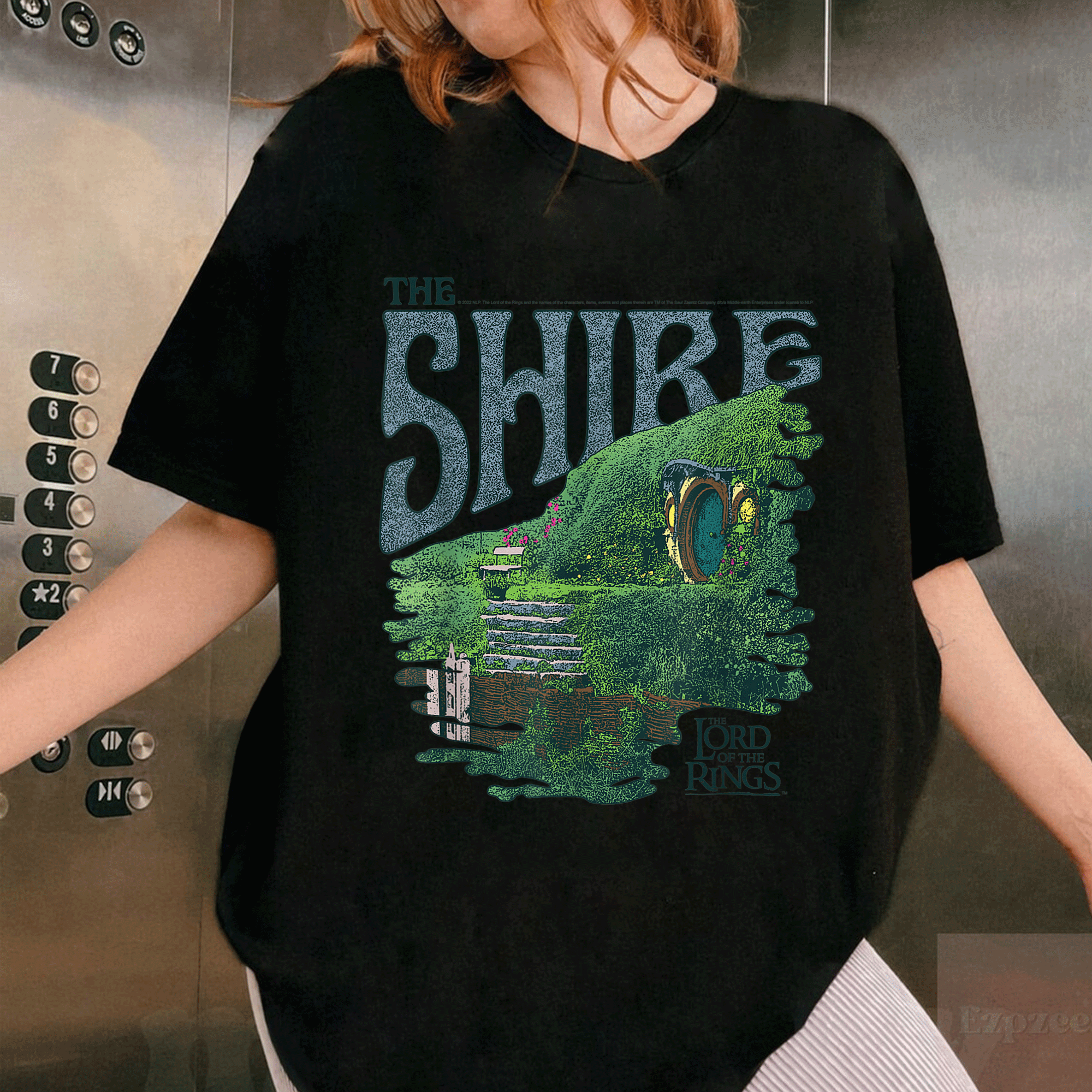 The Lord of the Rings The Shire T-Shirt – Cozy Graphic Tee Inspired by Middle-earth with Vibrant Nature Design for Fans - 1